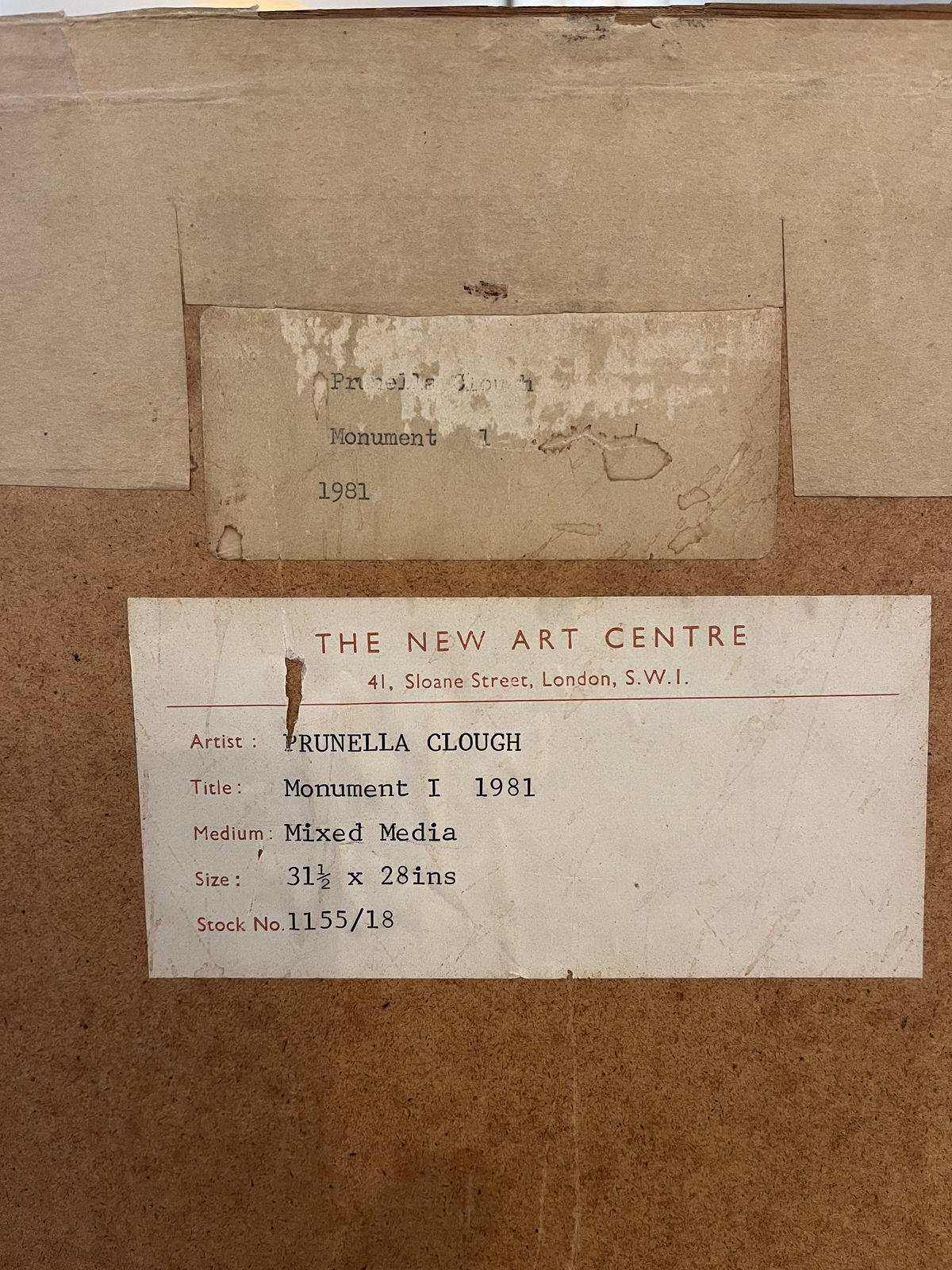 Prunella Clough, Monument 1, 1981