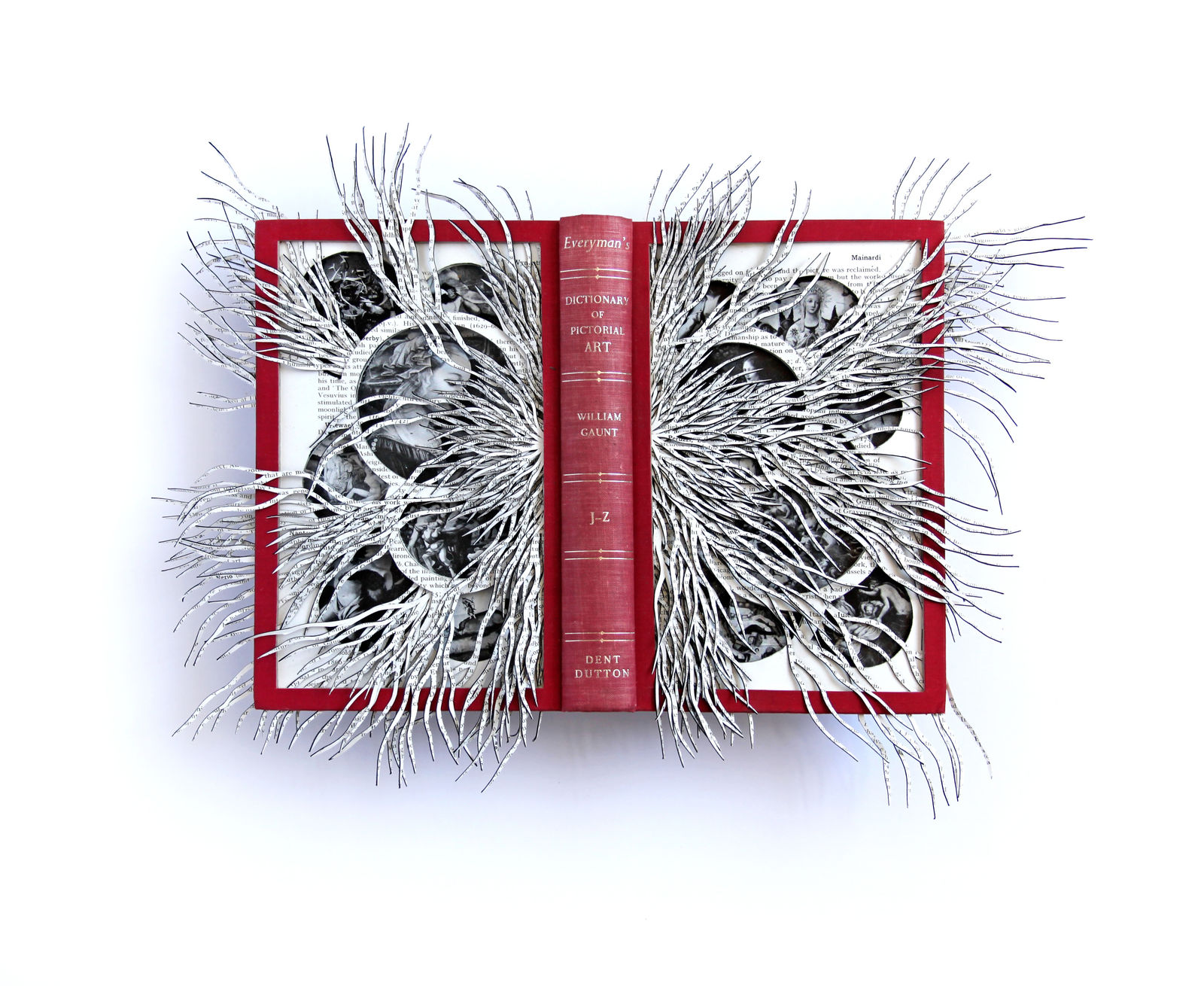Barbara Wildenboer Dictionary of Pictorial Art 2022 Hand-cut altered book, 54 x 63 x 6 cm