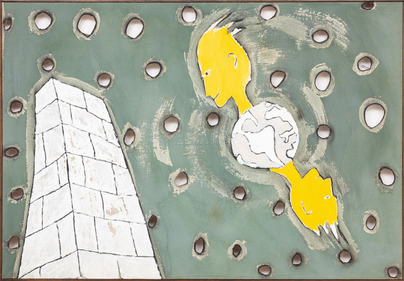 Leonilson, Dois jovens com a cabeça fora da terra, 1986