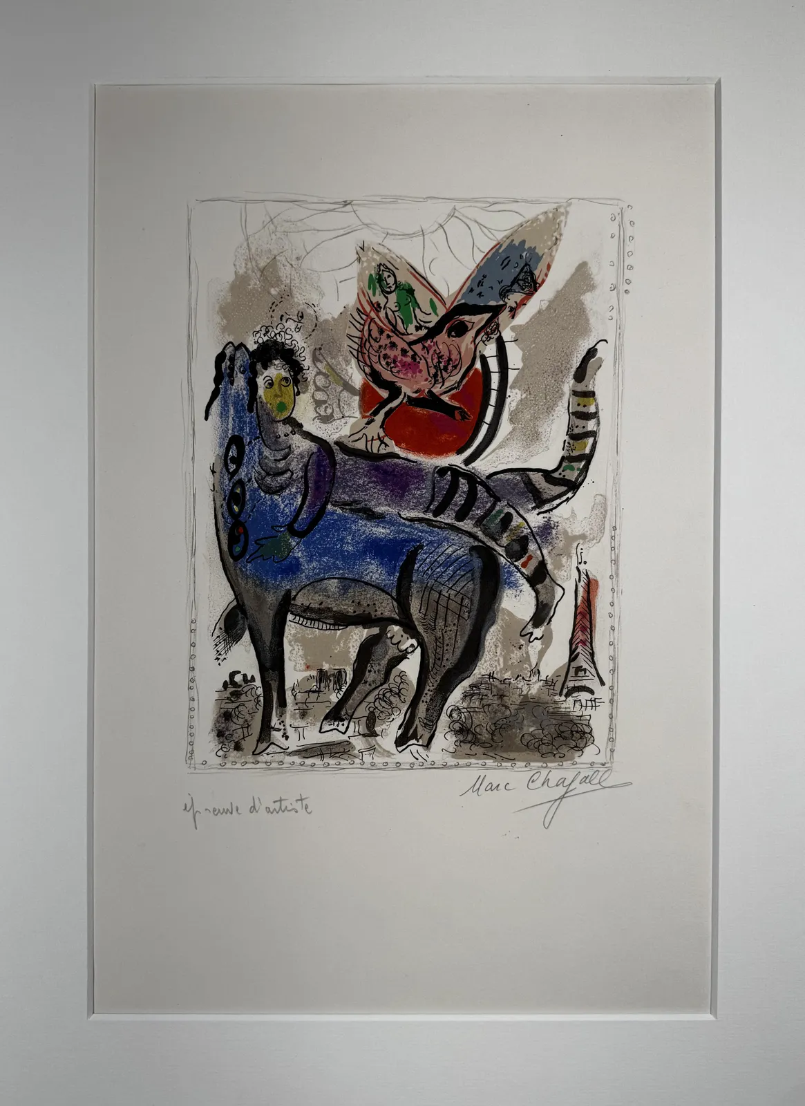 MARC CHAGALL, La Vache Bleue, 1976