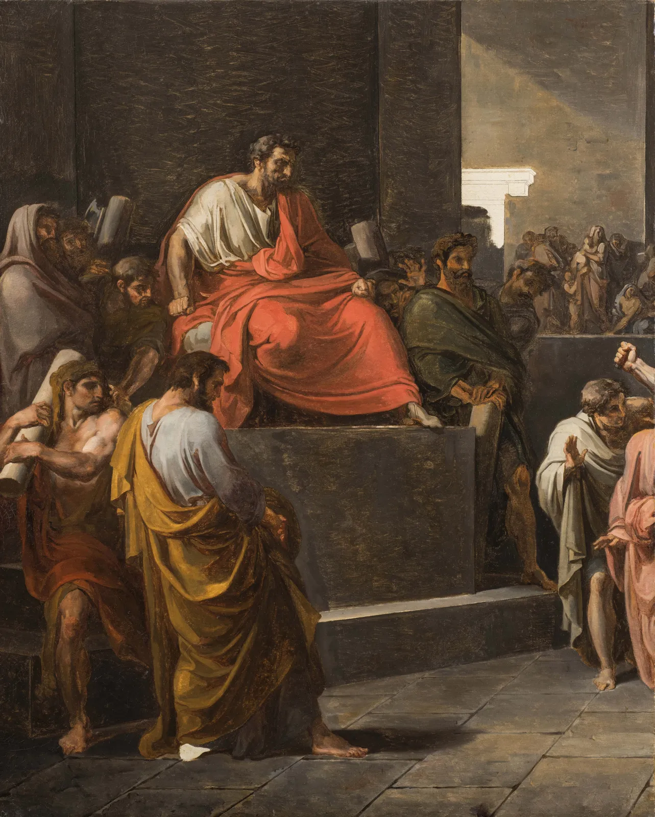 VINCENZO CAMUCCINI, Appius Claudius. Sketch for the left-hand side of 'Death of Virginia', c. 1802