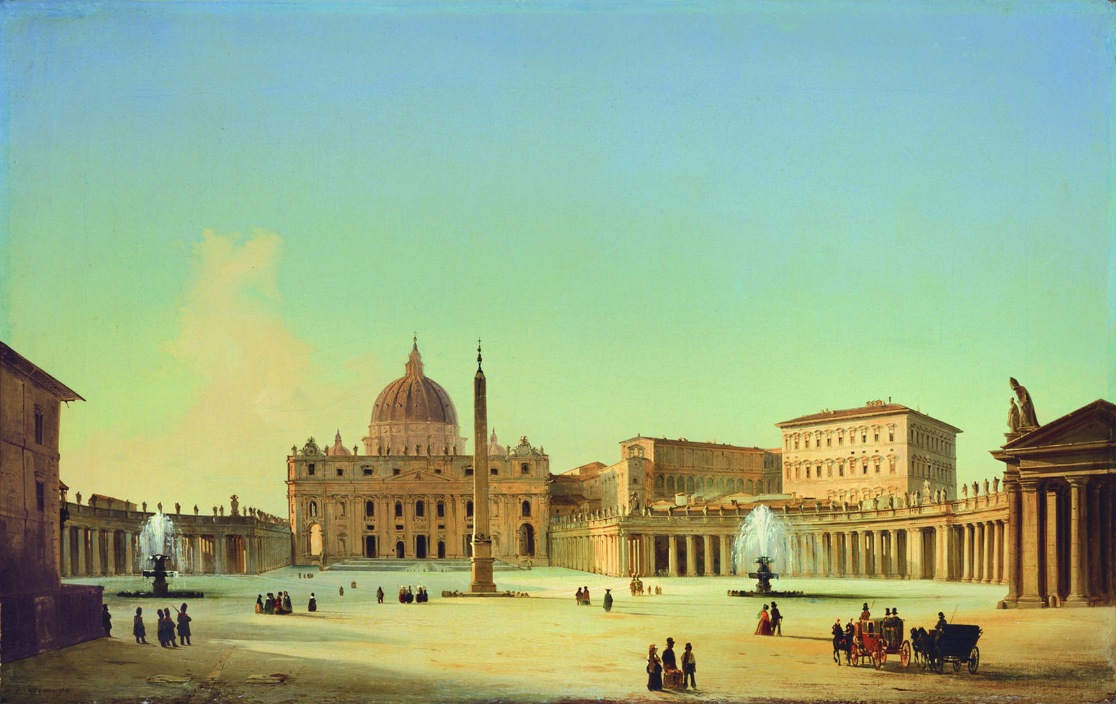 IPPOLITO CAFFI, View of Piazza San Pietro