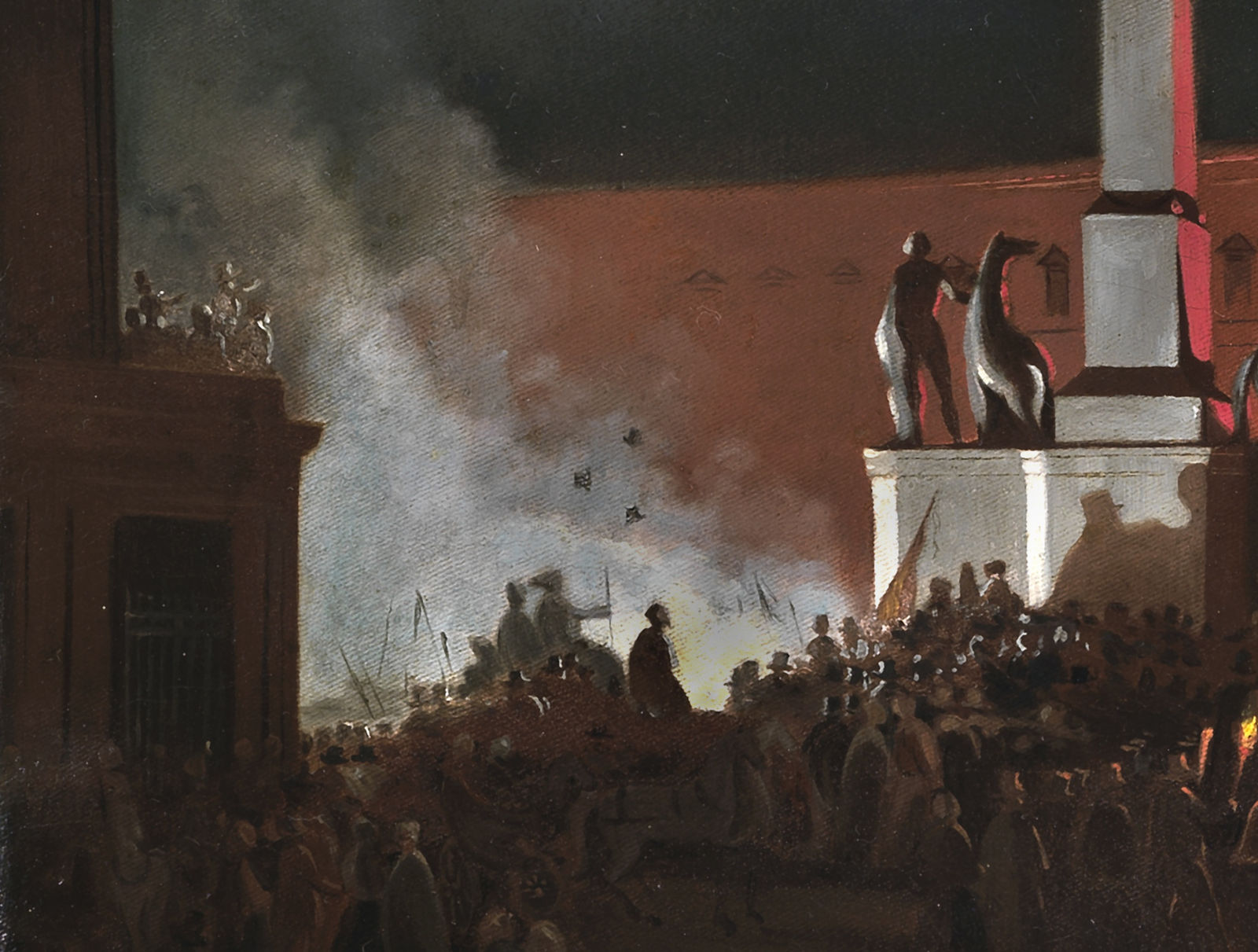 IPPOLITO CAFFI, Pope Pius IX's Nocturnal Benediction in Piazza del Quirinale, 1848