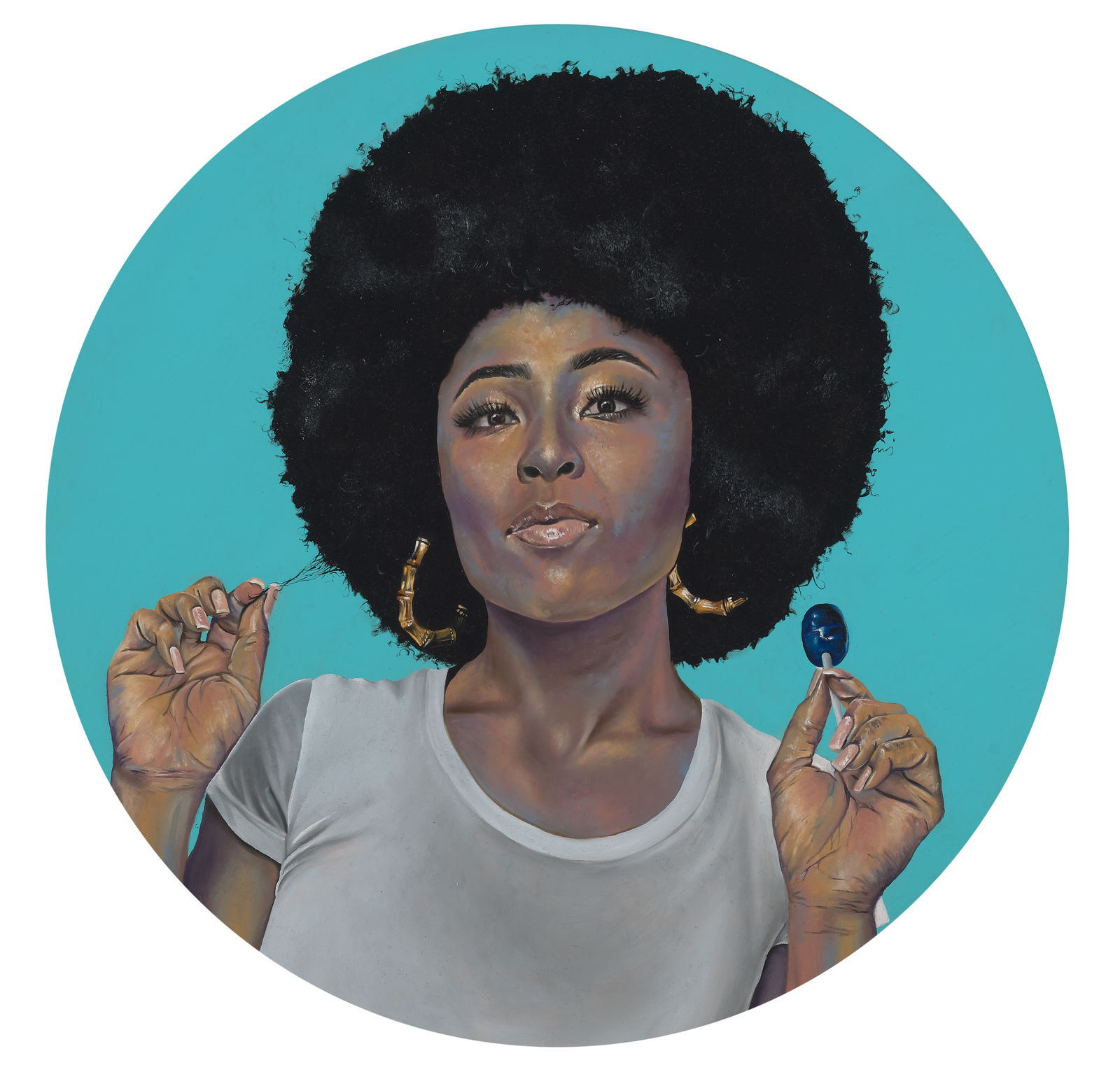 Robert Peterson, Untitled (Blue Blow Pop), 2019