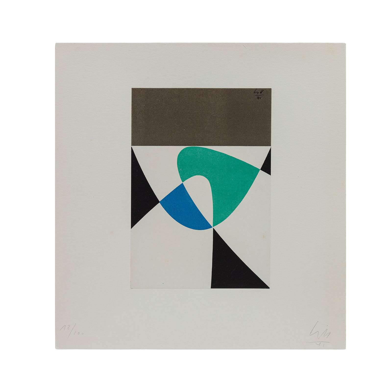 Max Bill, lithograph, 1941