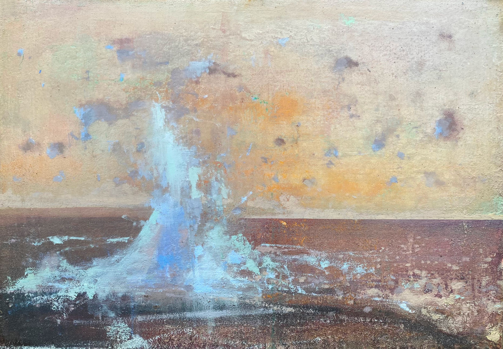 Luke Knight, Wave Crashing at Sunset