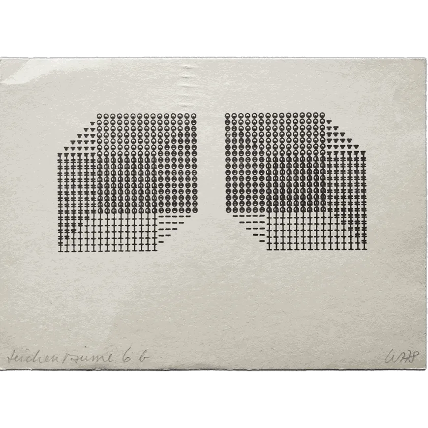 Ruth Wolf-Rehfeldt, Zeichenraume 6b, 1978