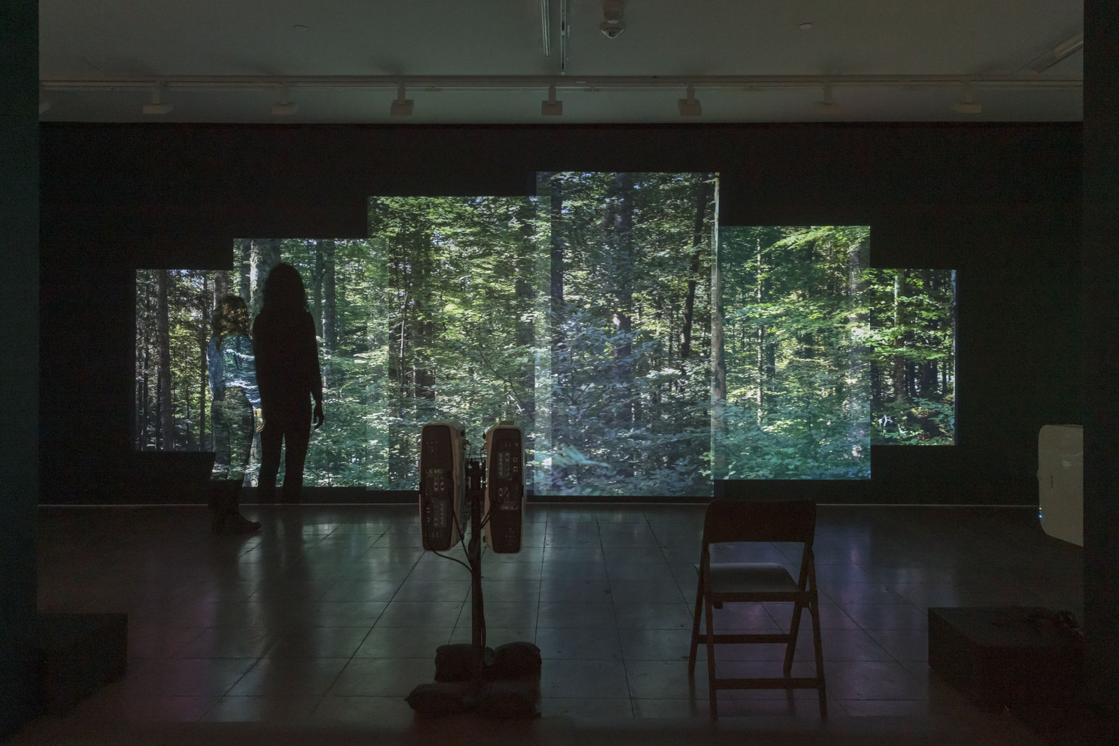 Installation view of Andrea Geyer, plein air, Hales New York.