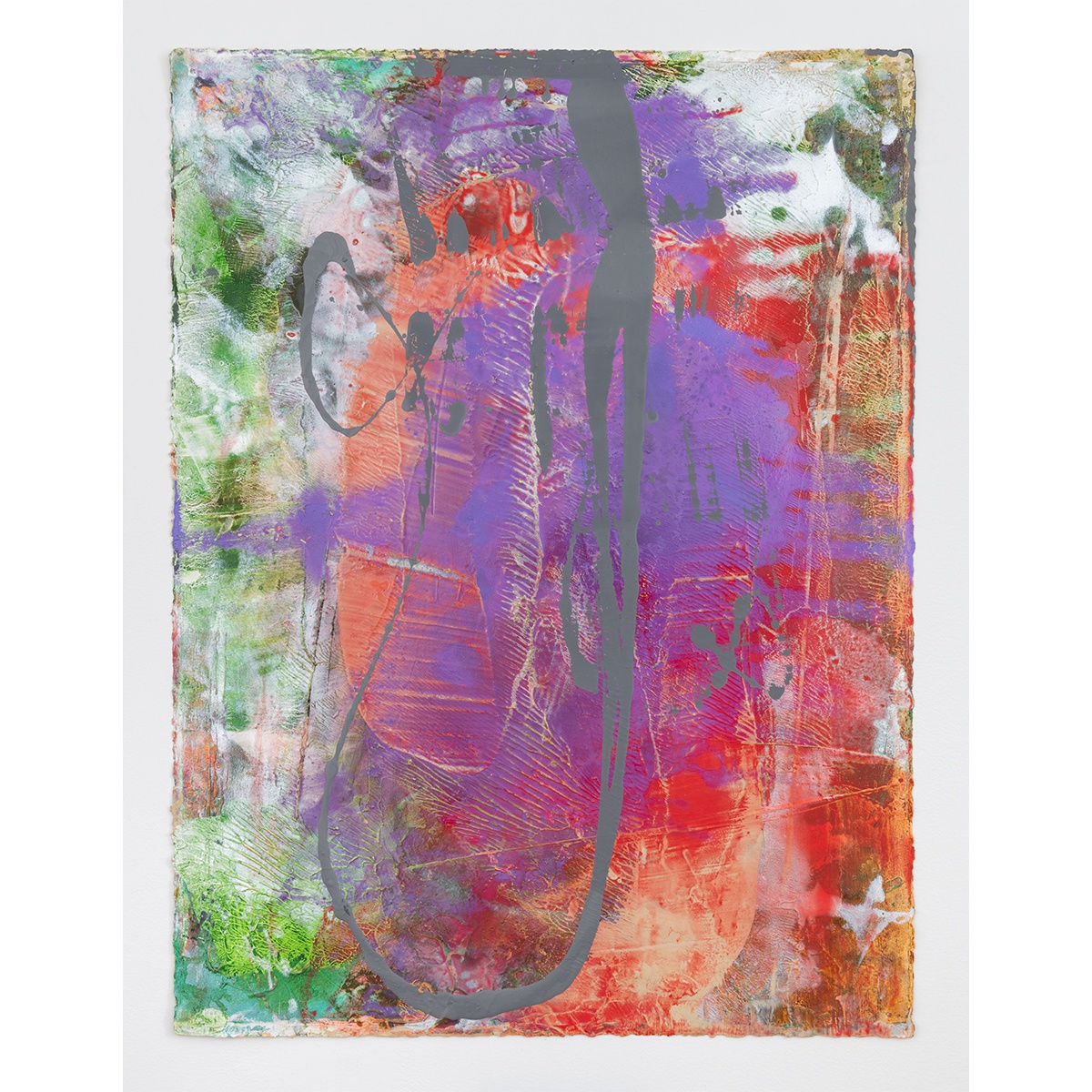 Andrew Schwartz, Haiku, 2021, Oil, pigments, and mica on archival paper, 30 x 22 inches