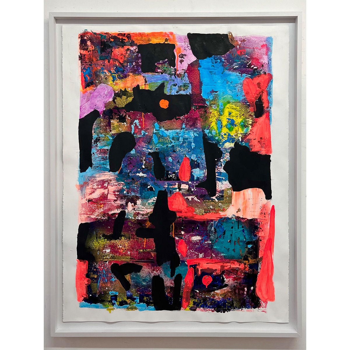 Kevin Francis, Untitled (two), 2022, Acrylic, gouache, gesso and latex on paper, 50 x 38 inches unframed