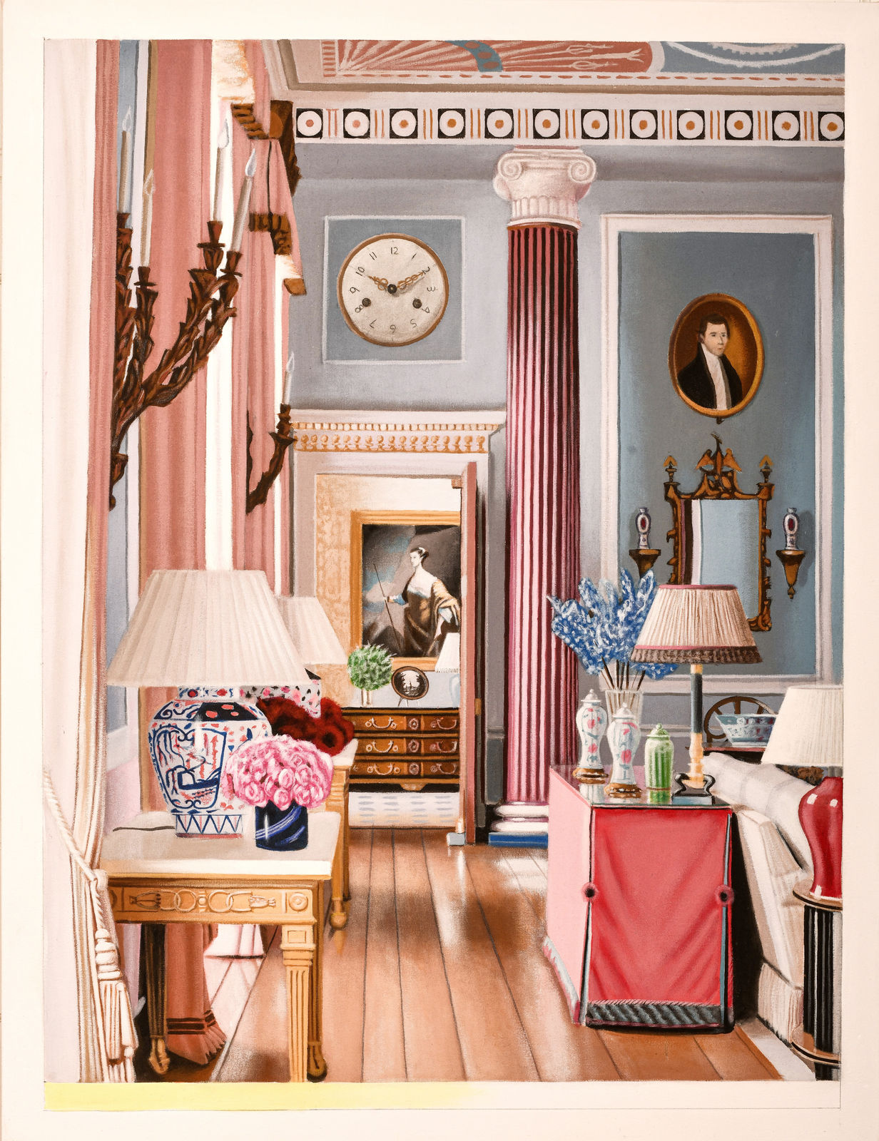 Bob Knox, Interior with Two Portraits