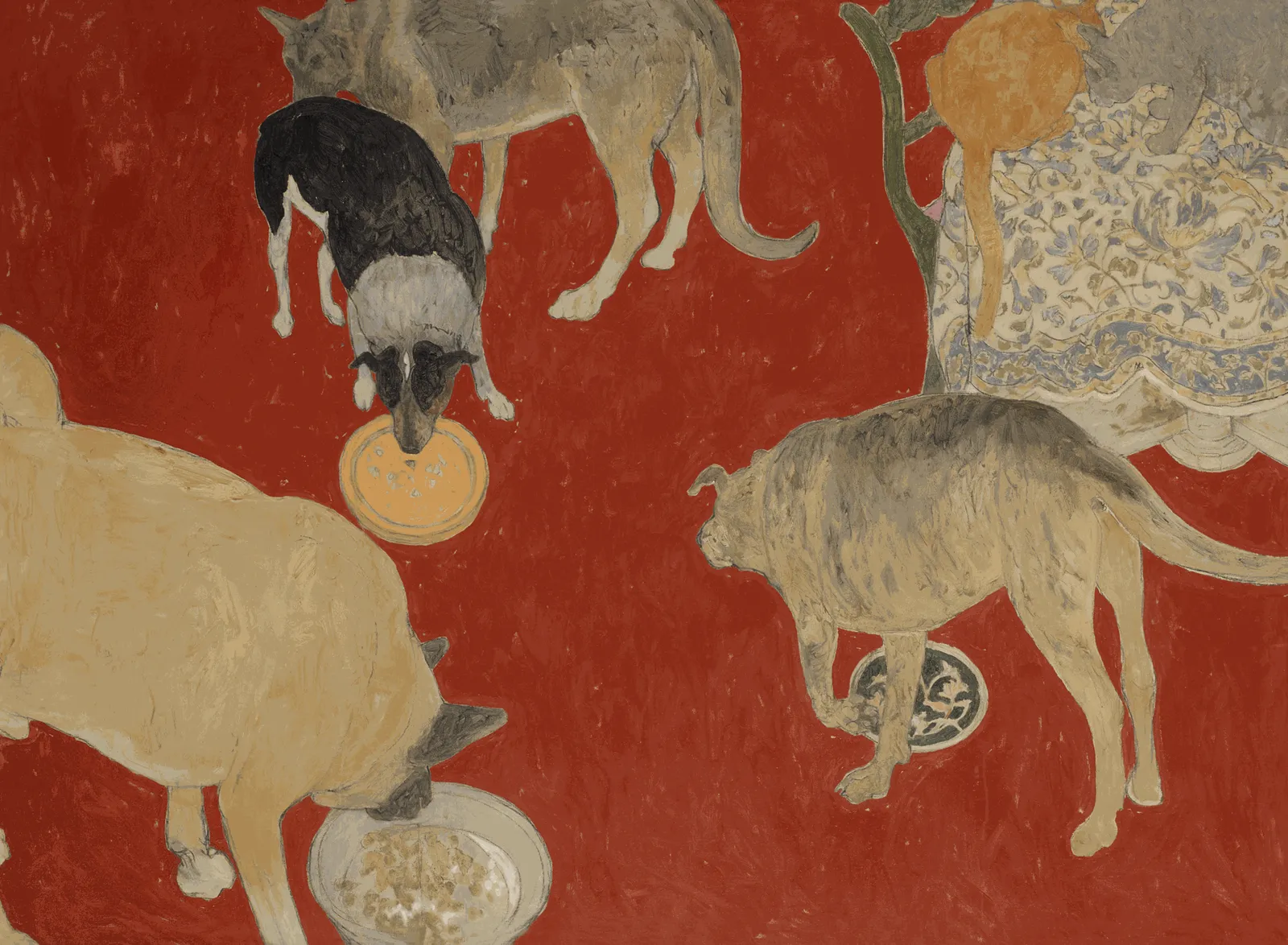 Susan Bright Hertel, Untitled (Dogs Eating), c. 1980s