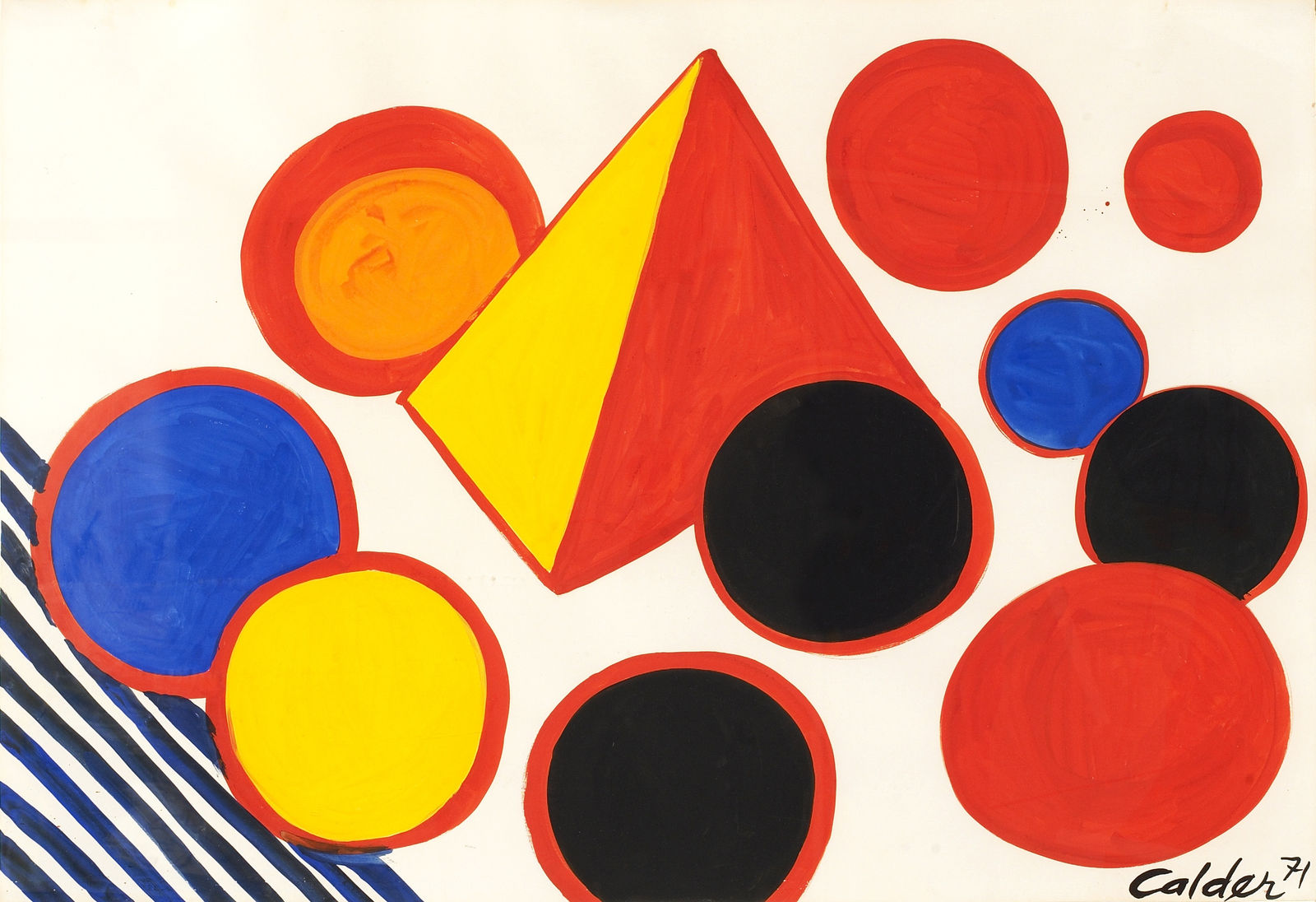 Alexander Calder, Three Balls Black,, 1971