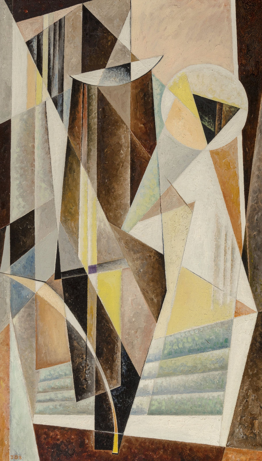 Werner Drewes, Comp 1967 Mural Study, 1938-39