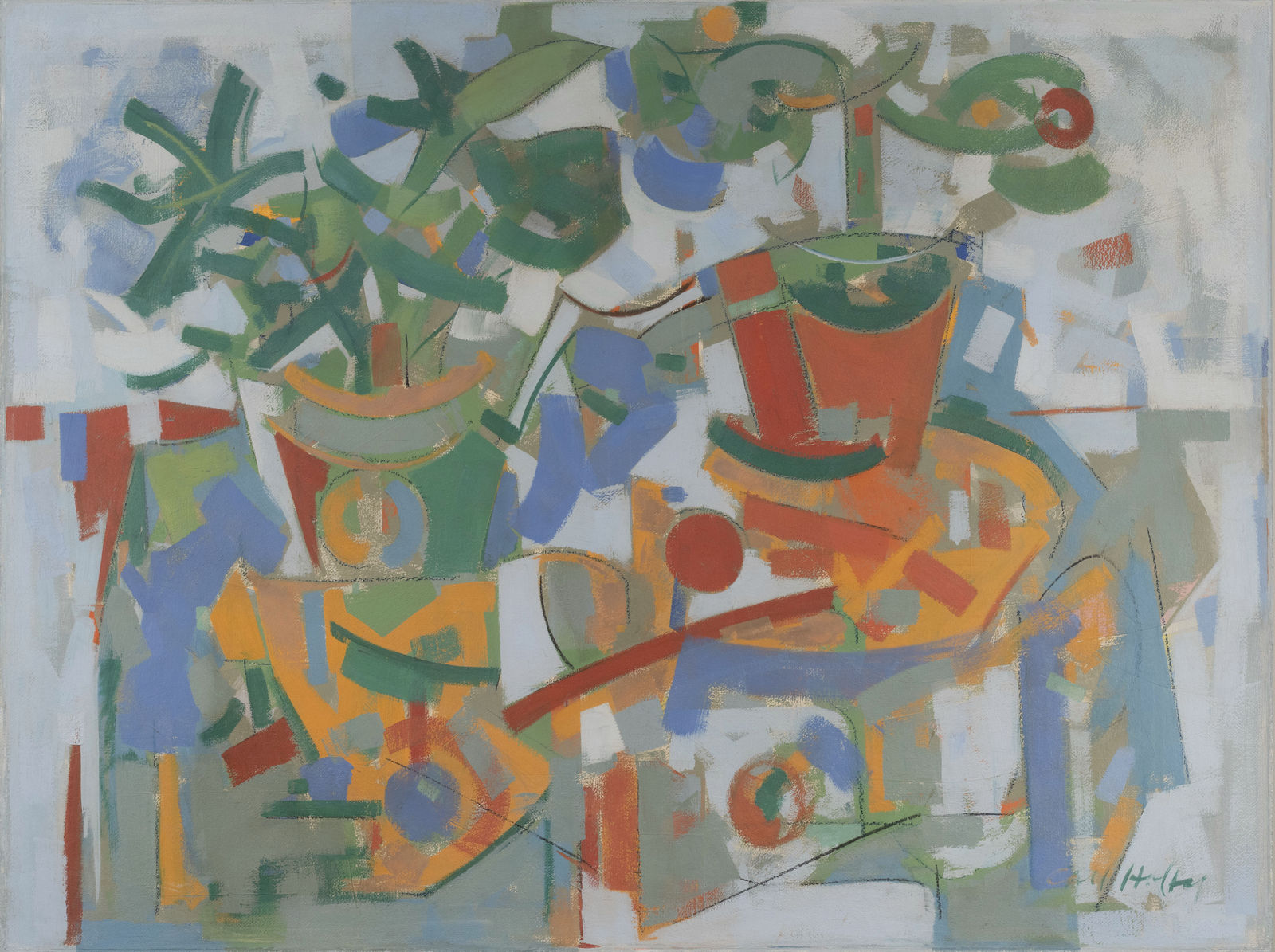 Carl Holty, Still Life with Houseplants