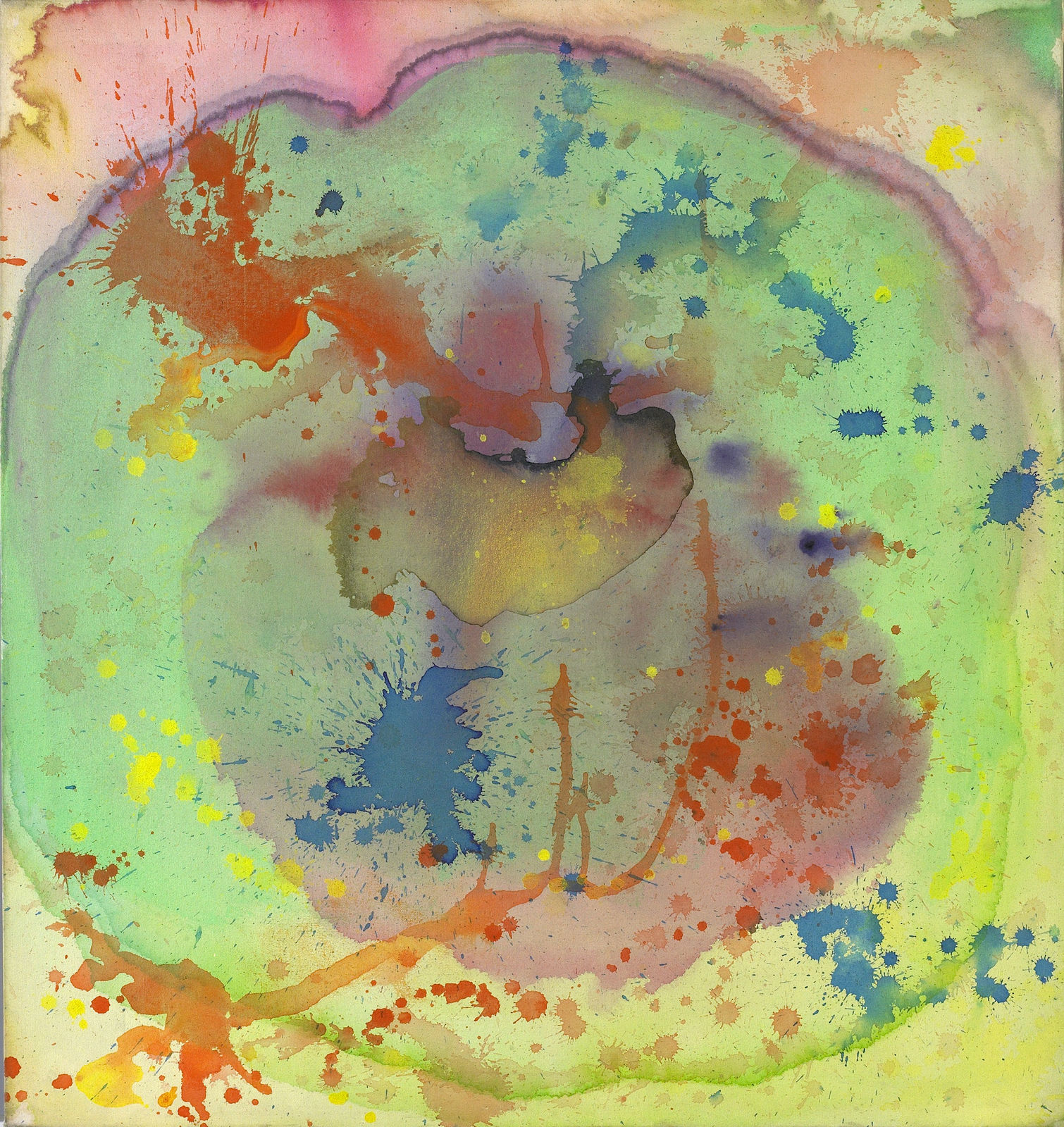 Vivian Springford, Stain Delicate, Green, Pink (VSF 402), 1985