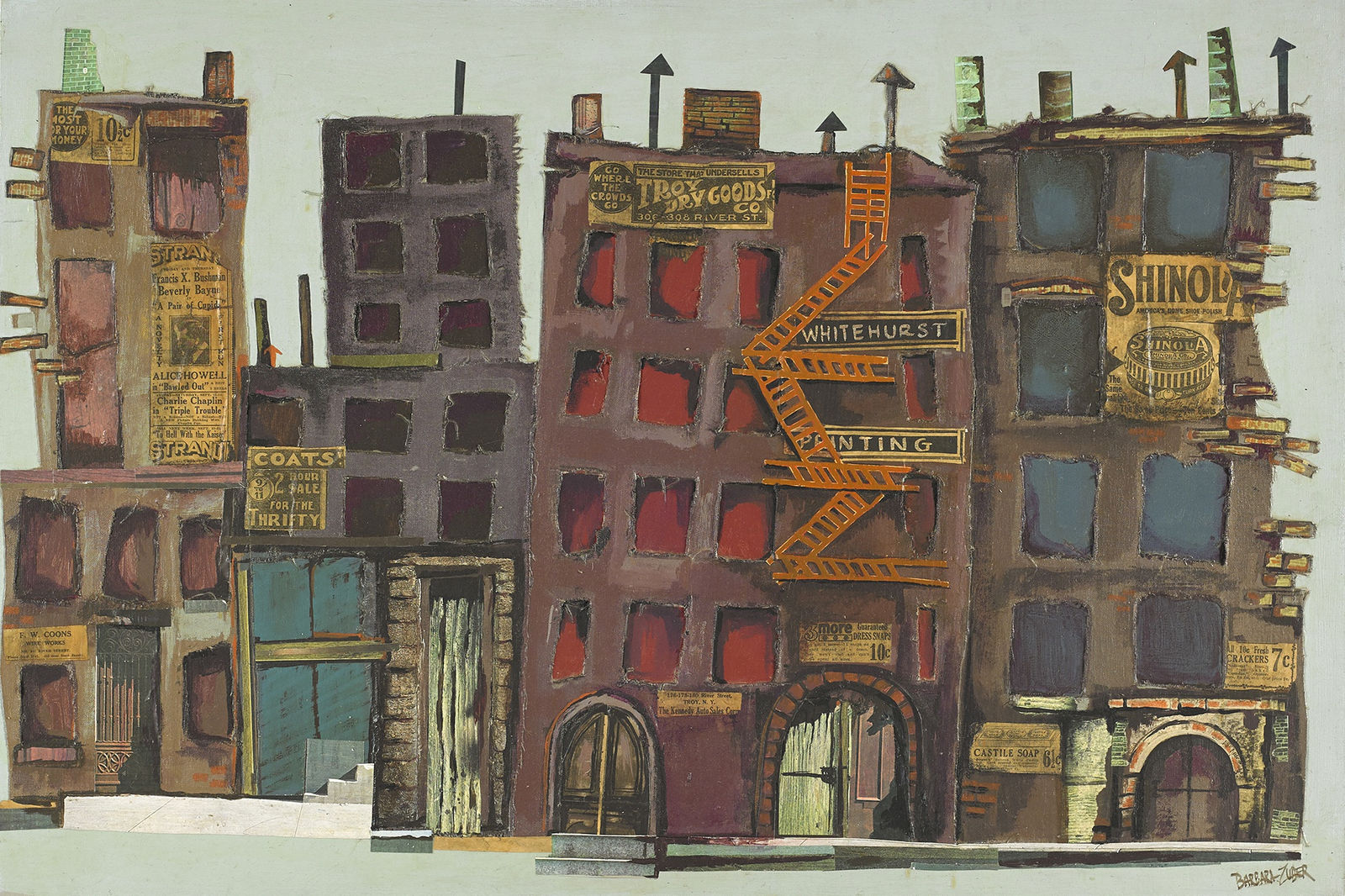Barbara Johnson Zuber, River Street, Troy, NY (Long Way From Home), 1978