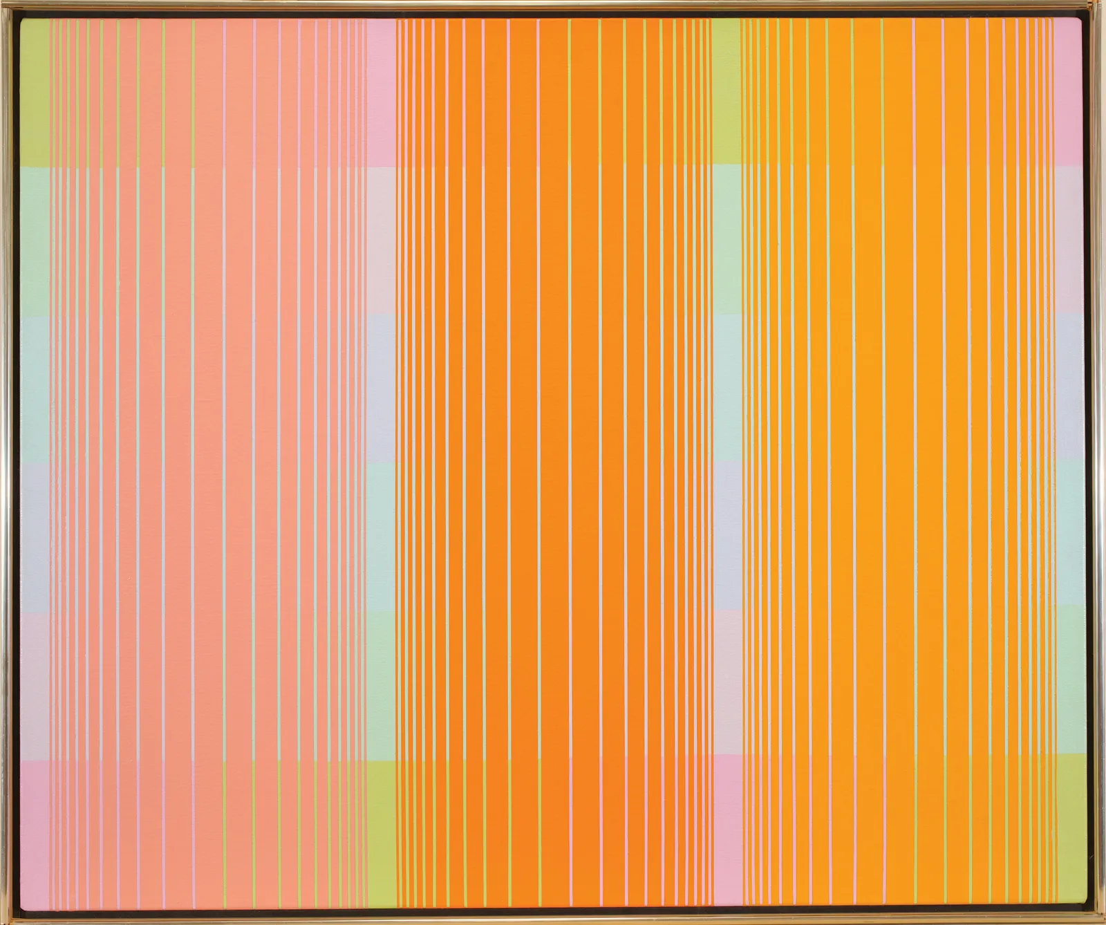 Richard Anuszkiewicz, Trisected- Yellow to Pink, 1976
