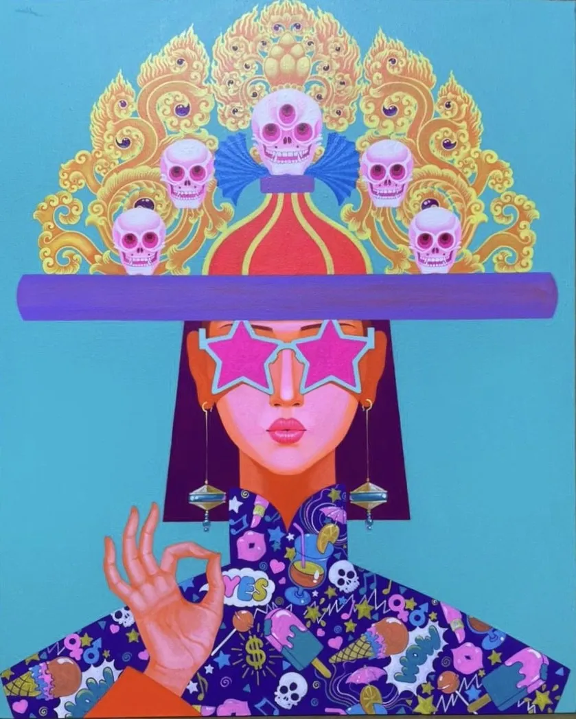 Zayasaikhan Sambuu, Girl with Magic Hat, 2022