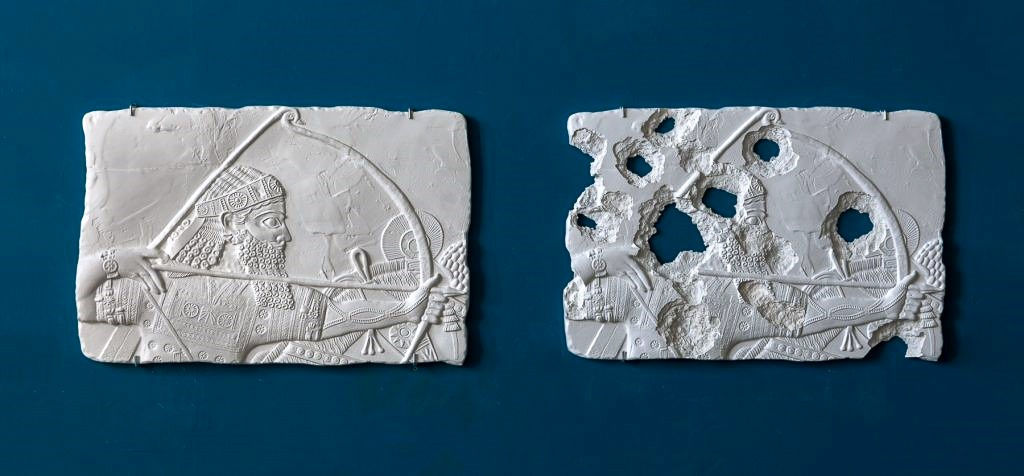 Piers Secunda, ISIS Bullet Hole Painting (Assyrian Archer) , 2016