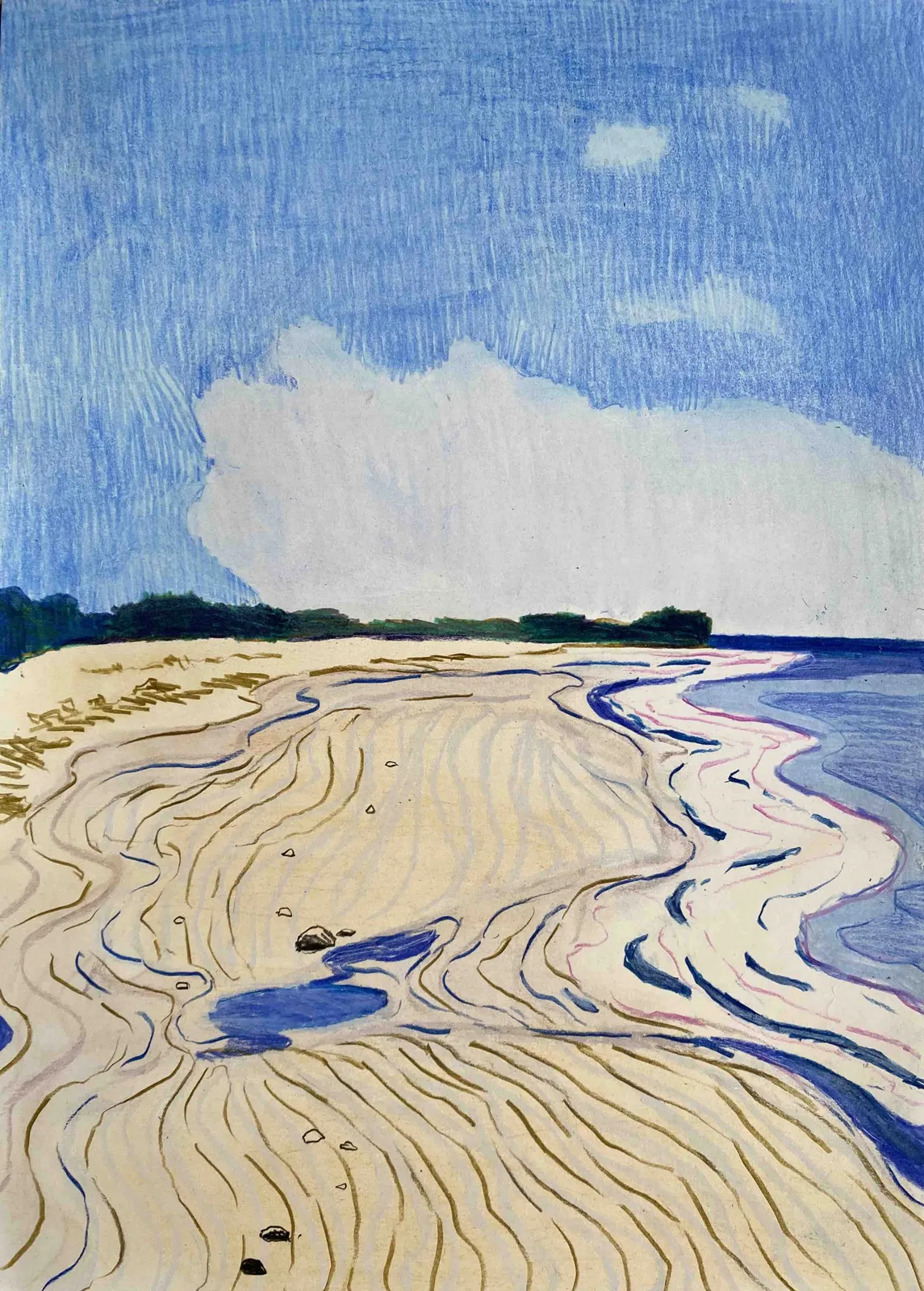 Per Adolfsen, Empty Beach July, 2020