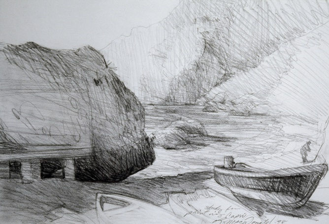 Richard MacDonald, Study for Painting Capri, Archival Print