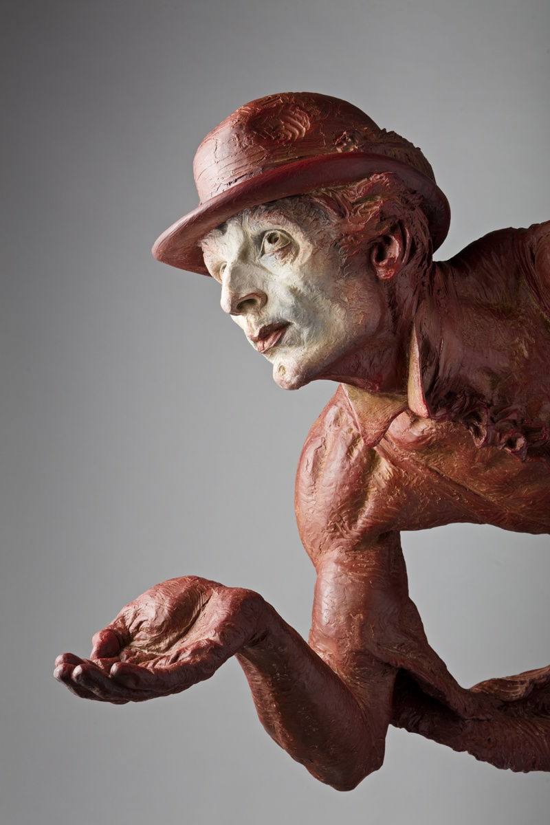 Richard MacDonald, Rain II, Life Size, Red, 2016