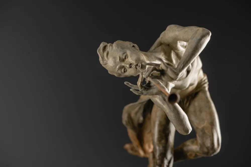 Richard MacDonald, Trumpeter Draped, Atelier, 2014