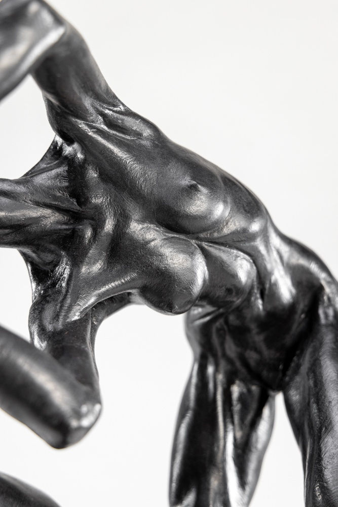 Richard MacDonald, Three Trumpeters, Nude, Third Life, Blanc Noir, 2020