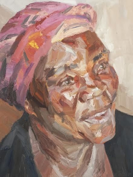 Ene, Traditional Healer, oil on canvas