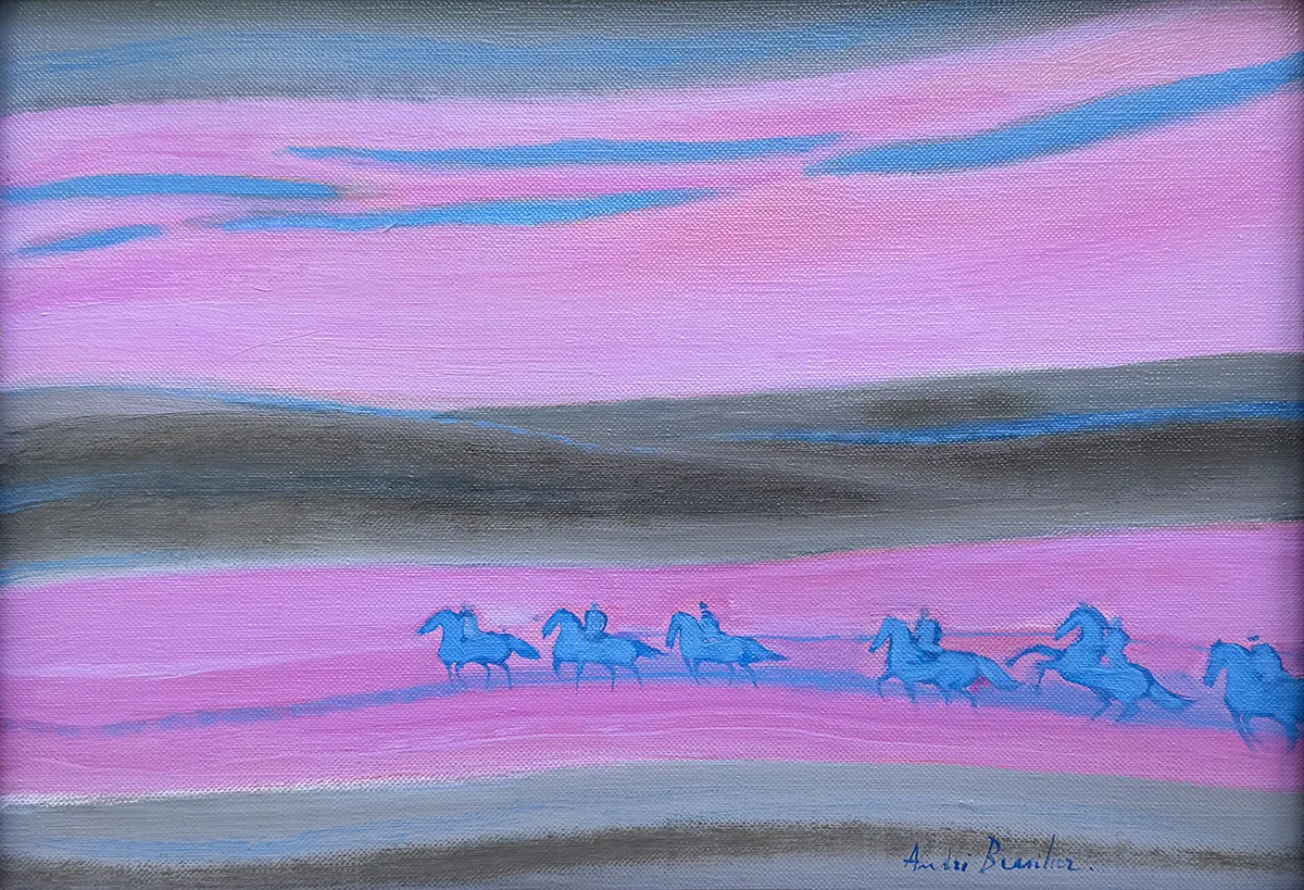 André Brasilier, Les Cavaliers Bleus, 1992