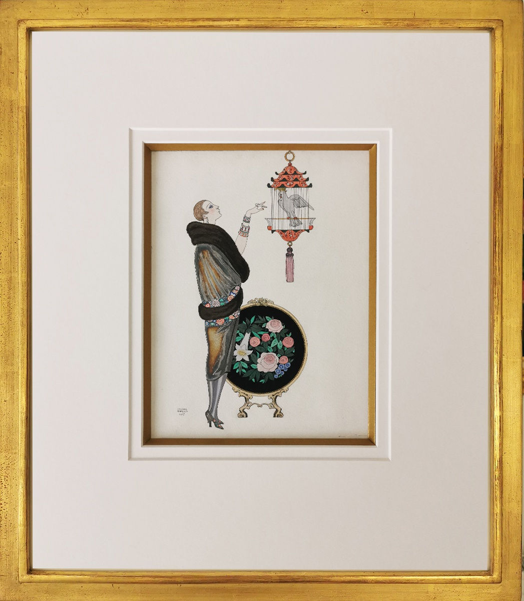 George Barbier, Chante, mon bel oiseau (Sing, My Beautiful Bird), 1925