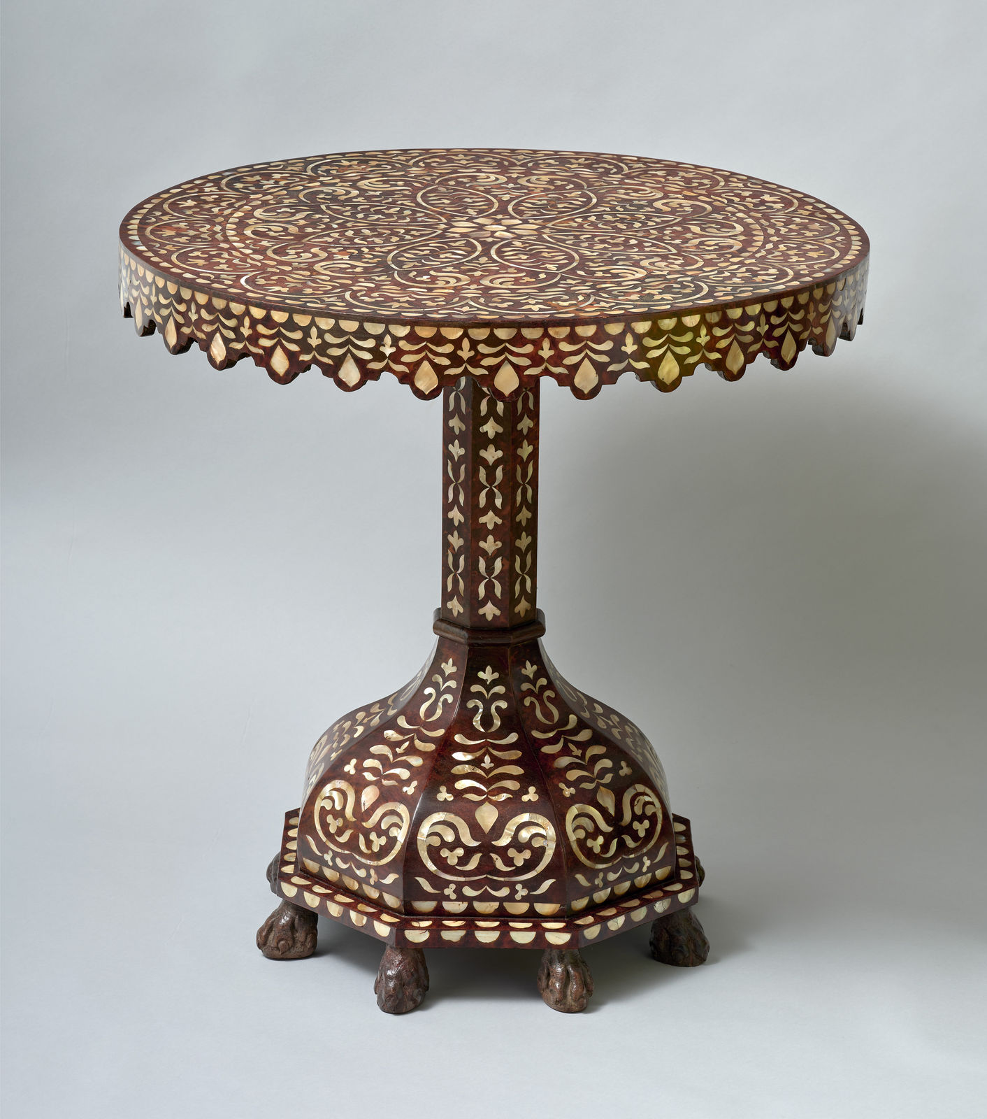 TABLE WITH “ENCONCHADO” INLAY, Peru, 17Th Century