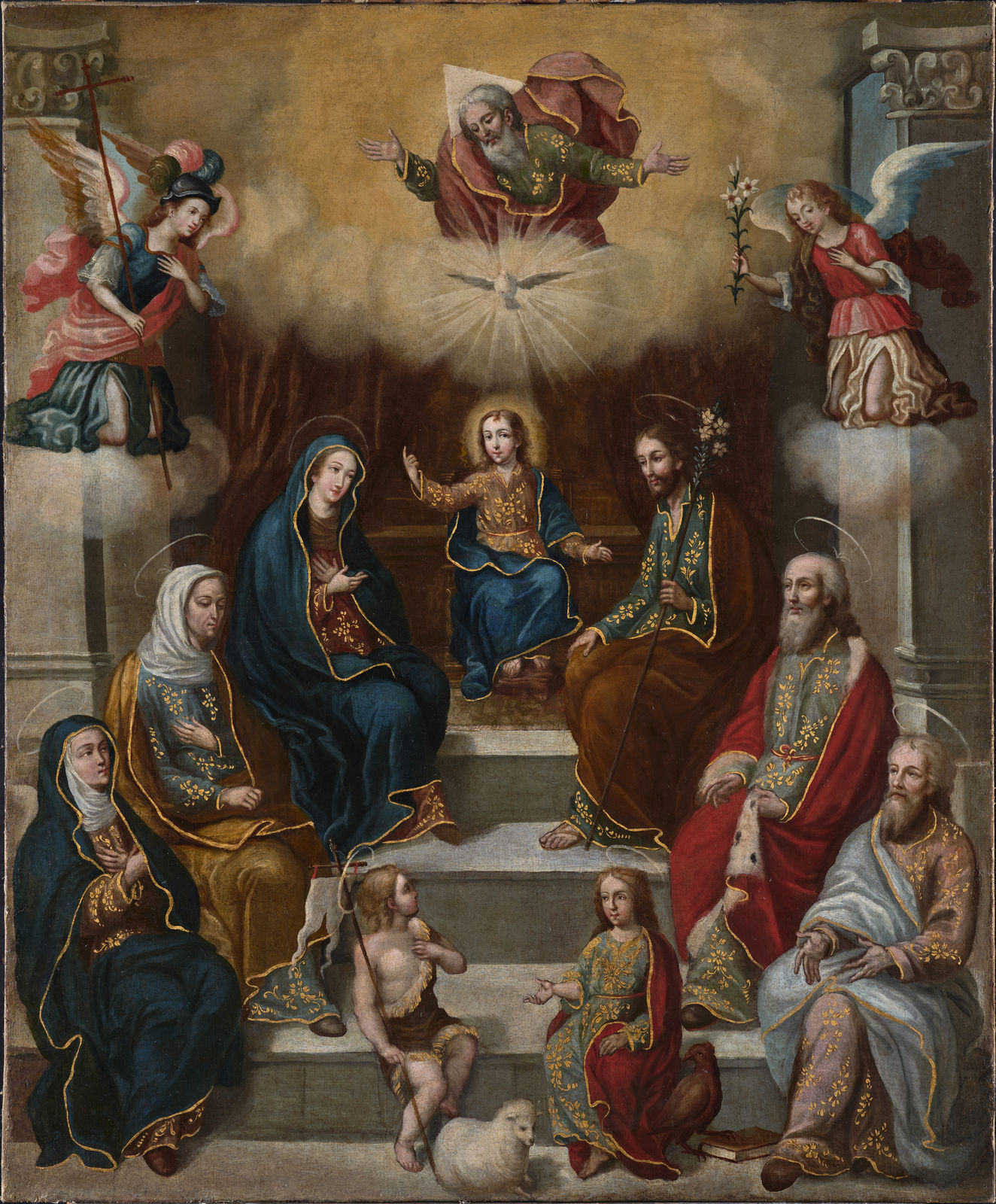 HOLY KINSHIP, Unidentified artist, Cuzco School, 18th Century