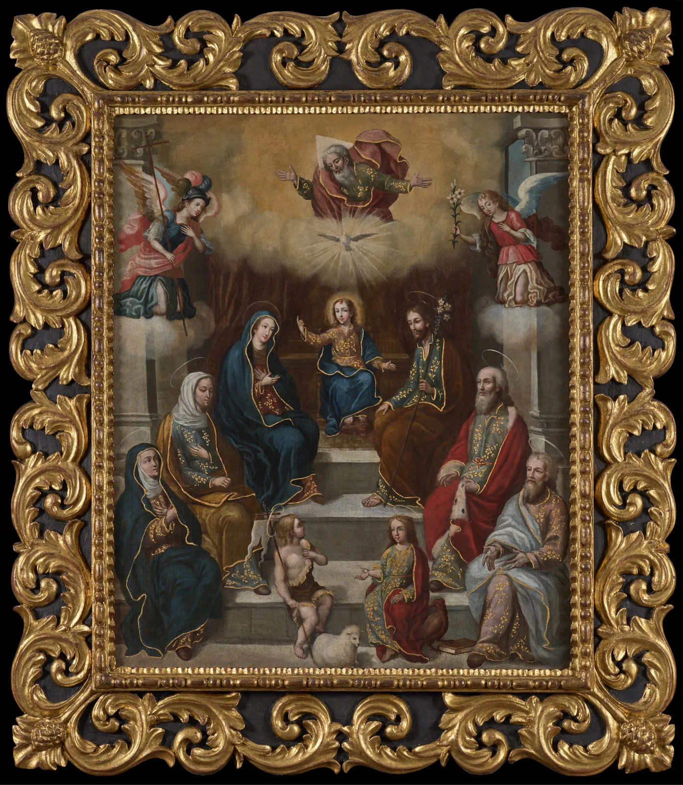 HOLY KINSHIP, Unidentified artist, Cuzco School, 18th Century