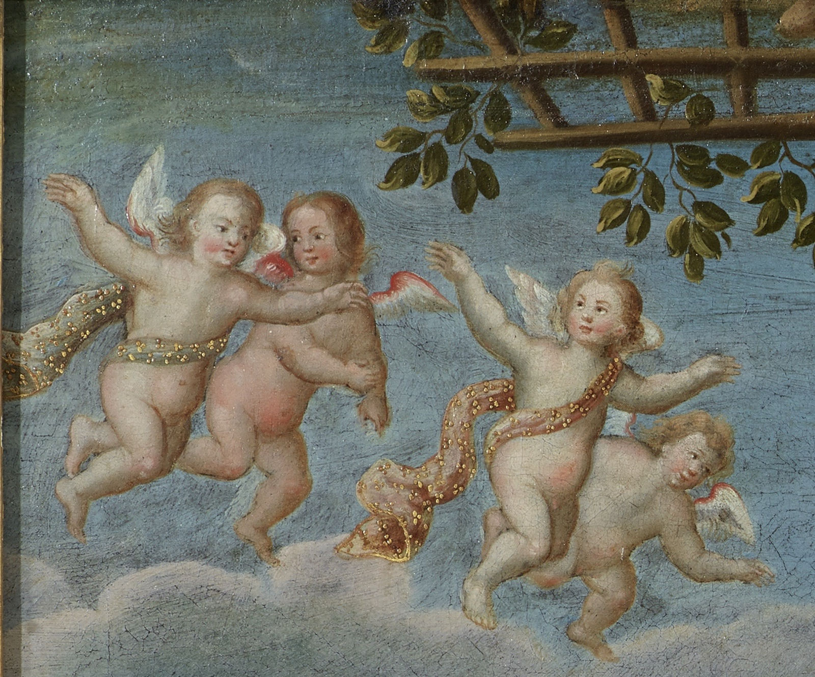 DIEGO QUISPE TITO (CIRCLE), The visitation, Cuzco school (Peru), 17th Century