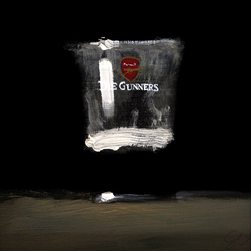 Glass of stout giclée print by artist Stephen Charlton