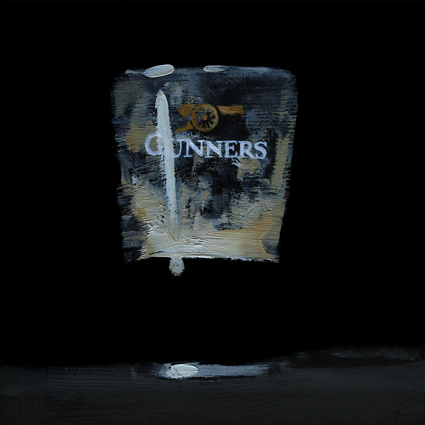 Glass of stout giclée print by artist Stephen Charlton