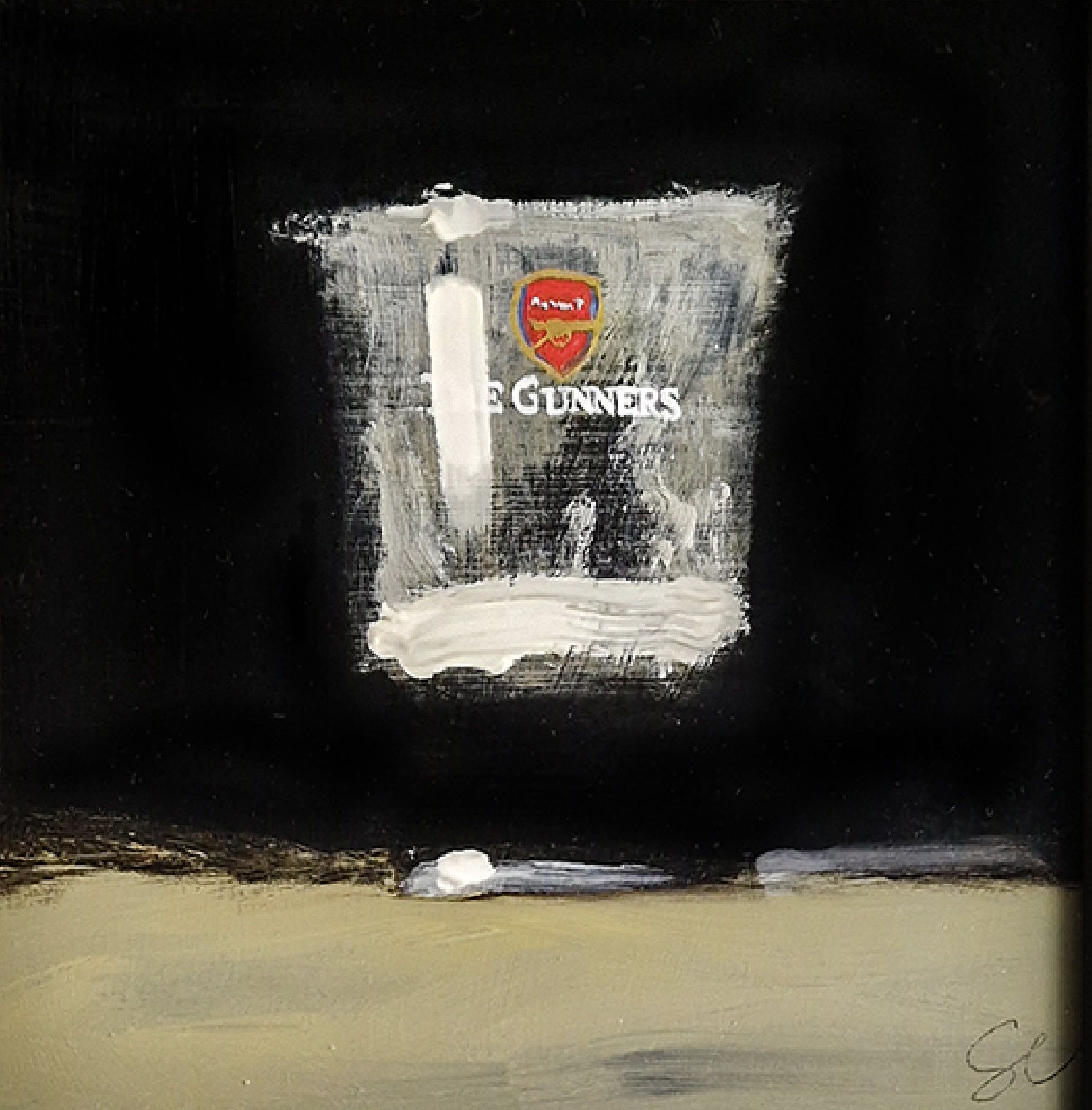 Pint of Guinness Oil Painting on panel by artist Stephen Charlton