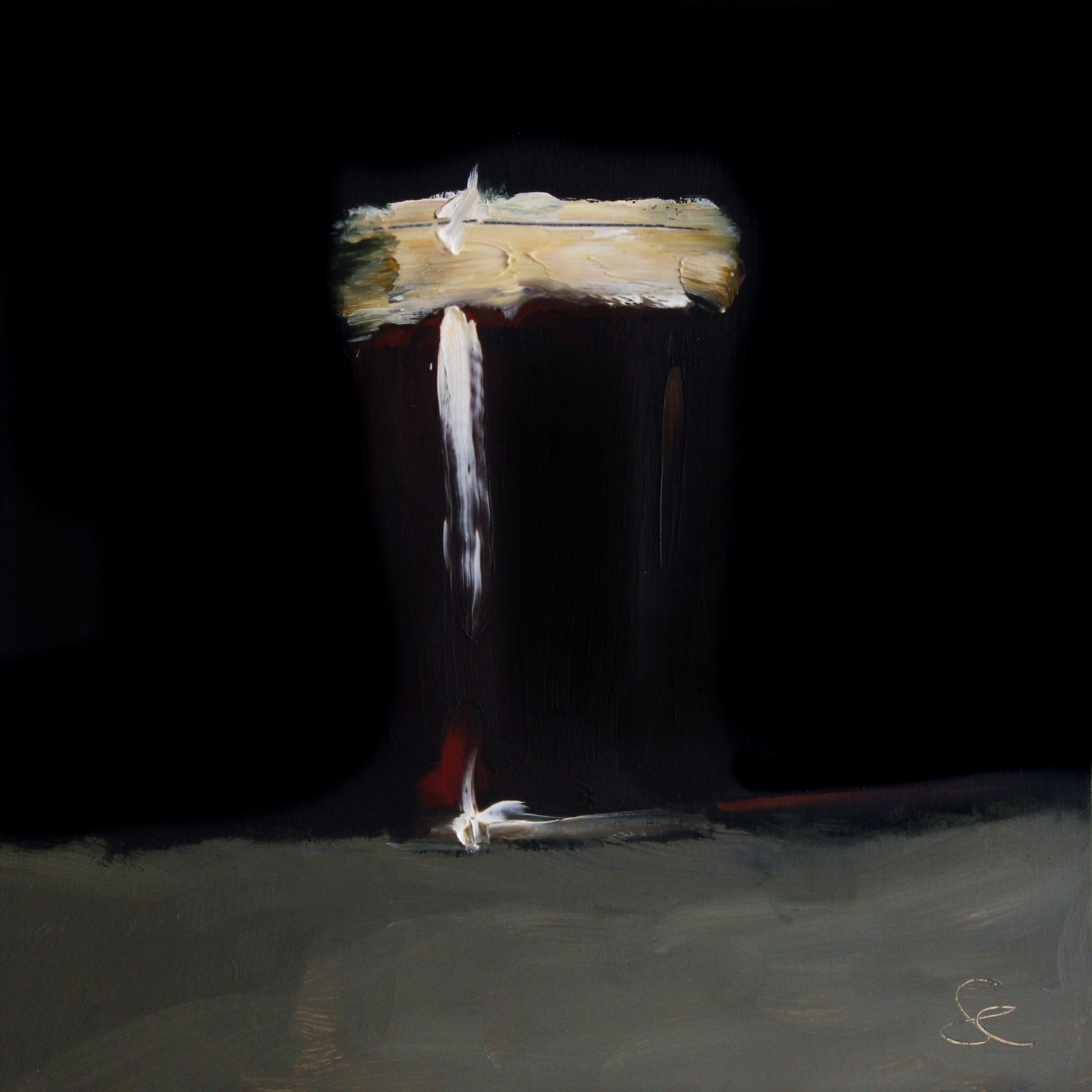 Glass of beer giclée print by artist Stephen Charlton