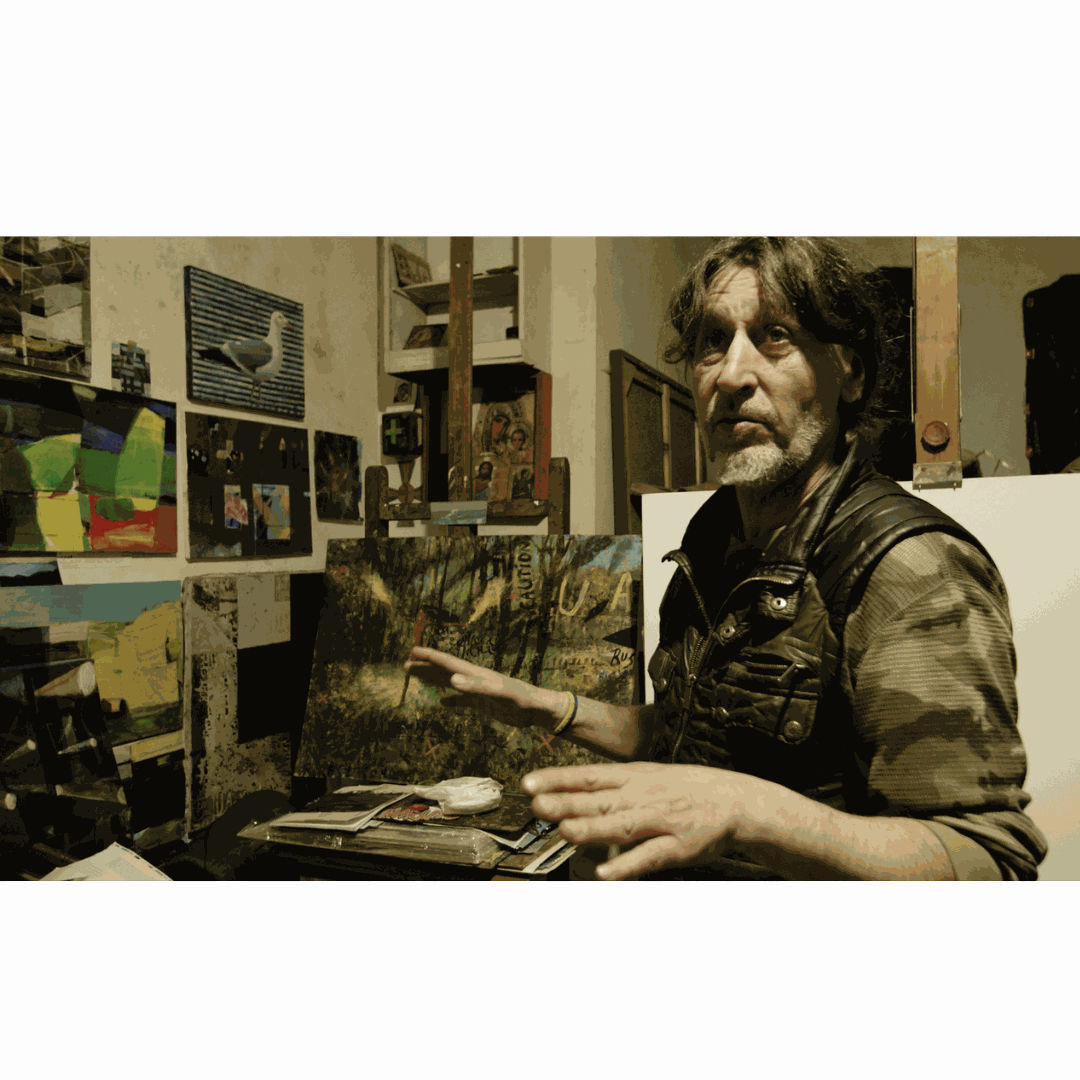 Olexiy Borisov in his workshop