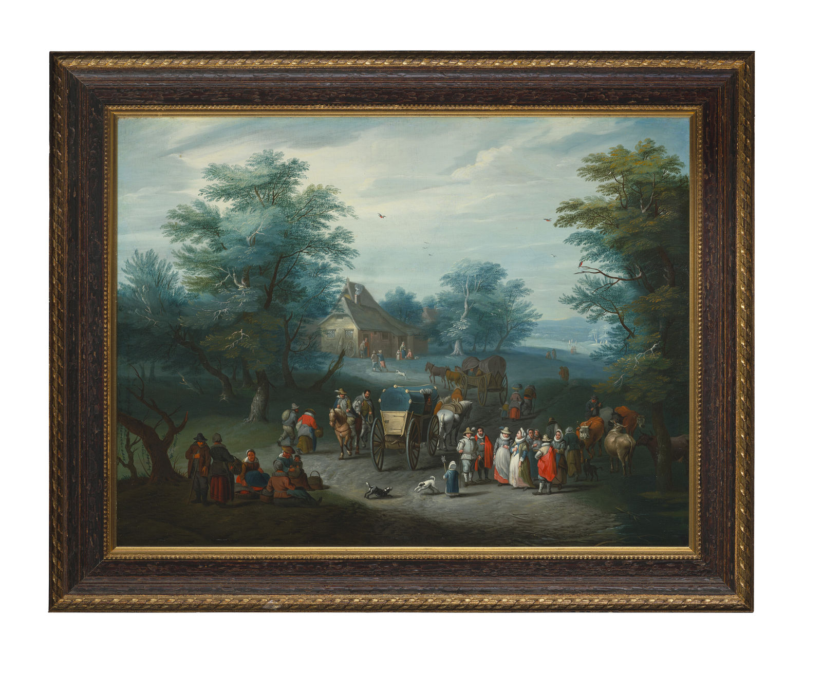 Karel BESCHEY attribué (1706-1770), Le départ au marché, 17 ème
