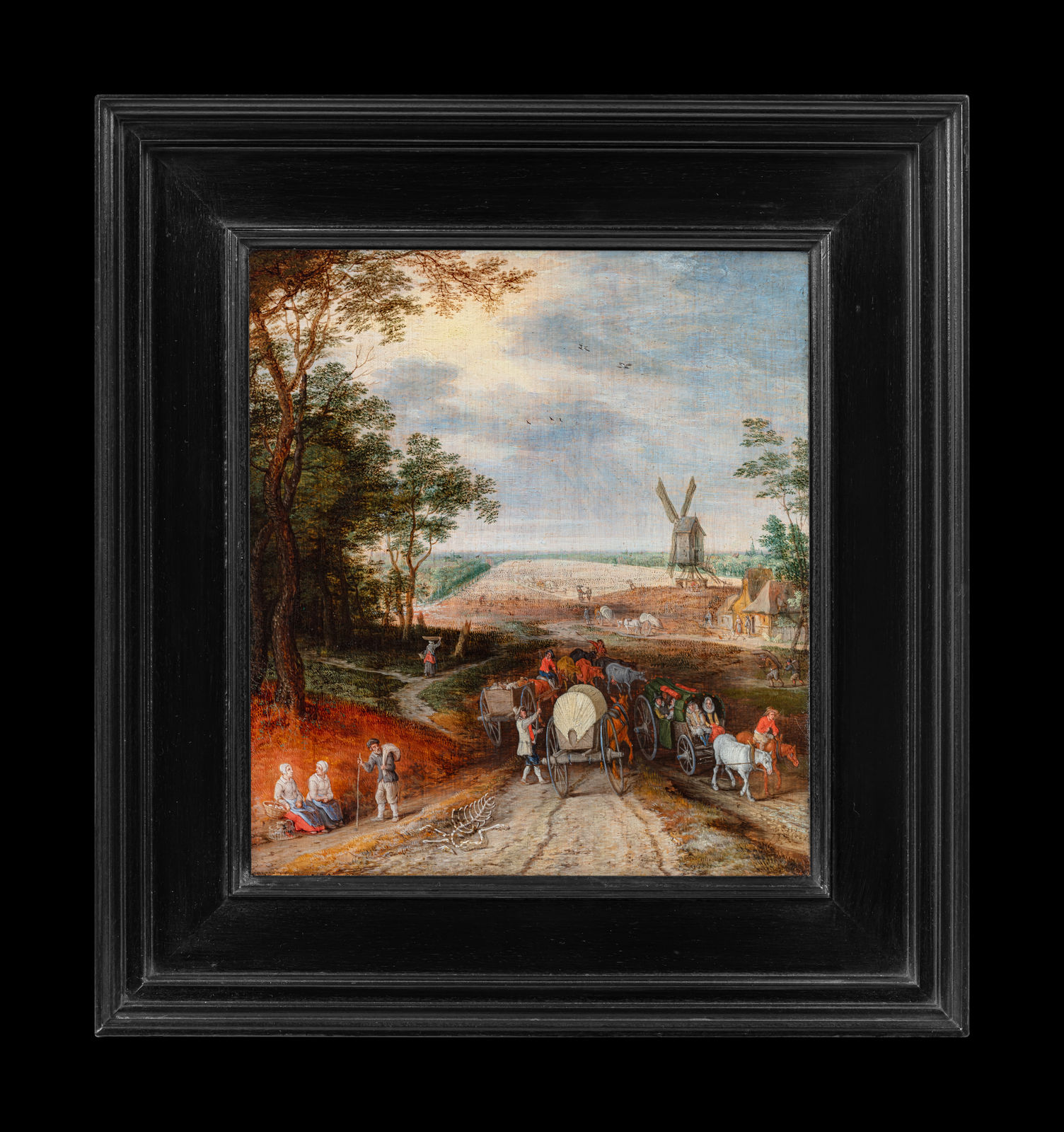 Pieter GYSELS (1621-1690) ANVERS, L'arrivée du convoi, 17 ème