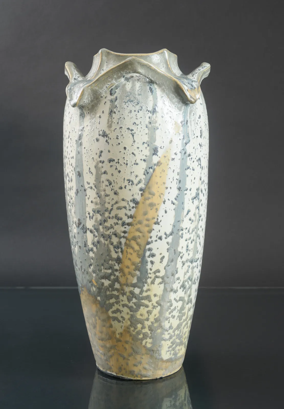 Atelier de Galtigny, Vase with Sharkskin Glaze, c. 1900