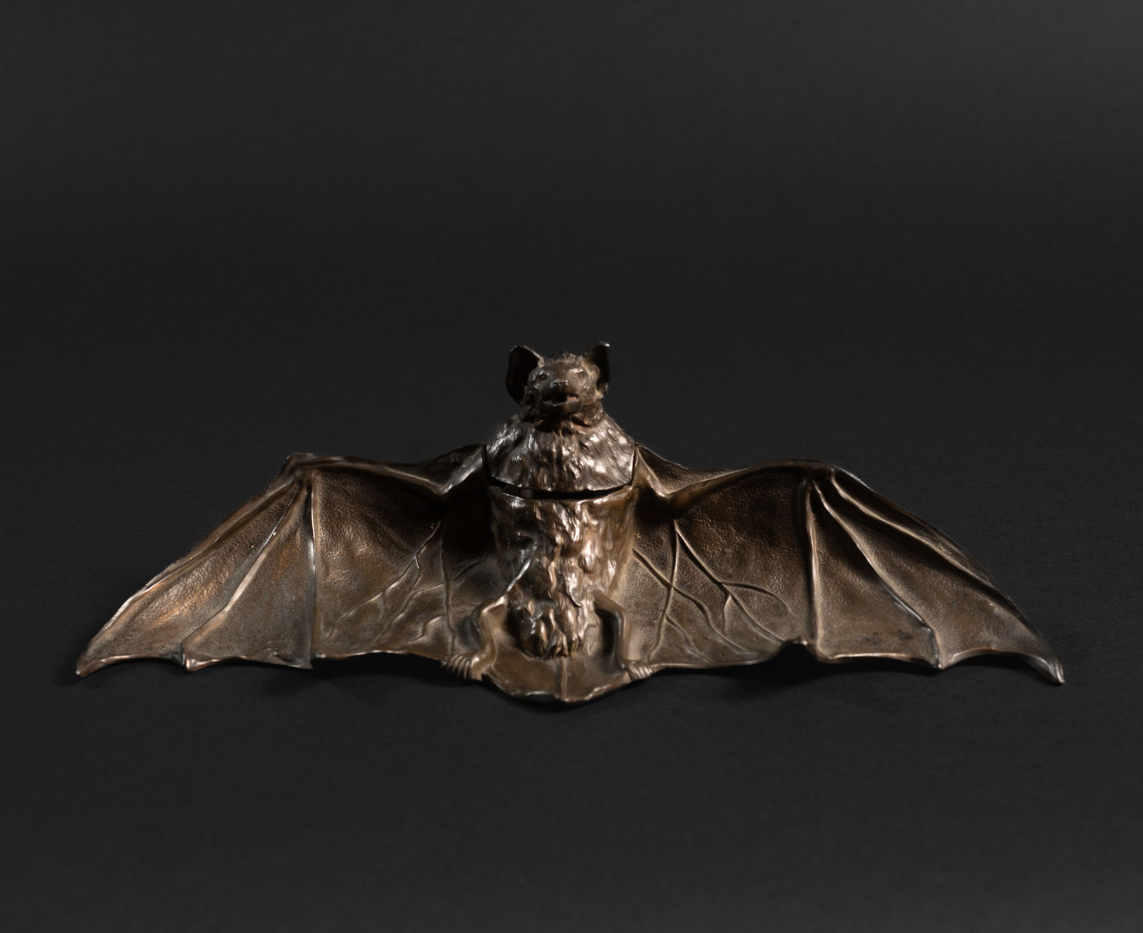 Fabulous Unknown, Bat Inkwell,  c. 1900