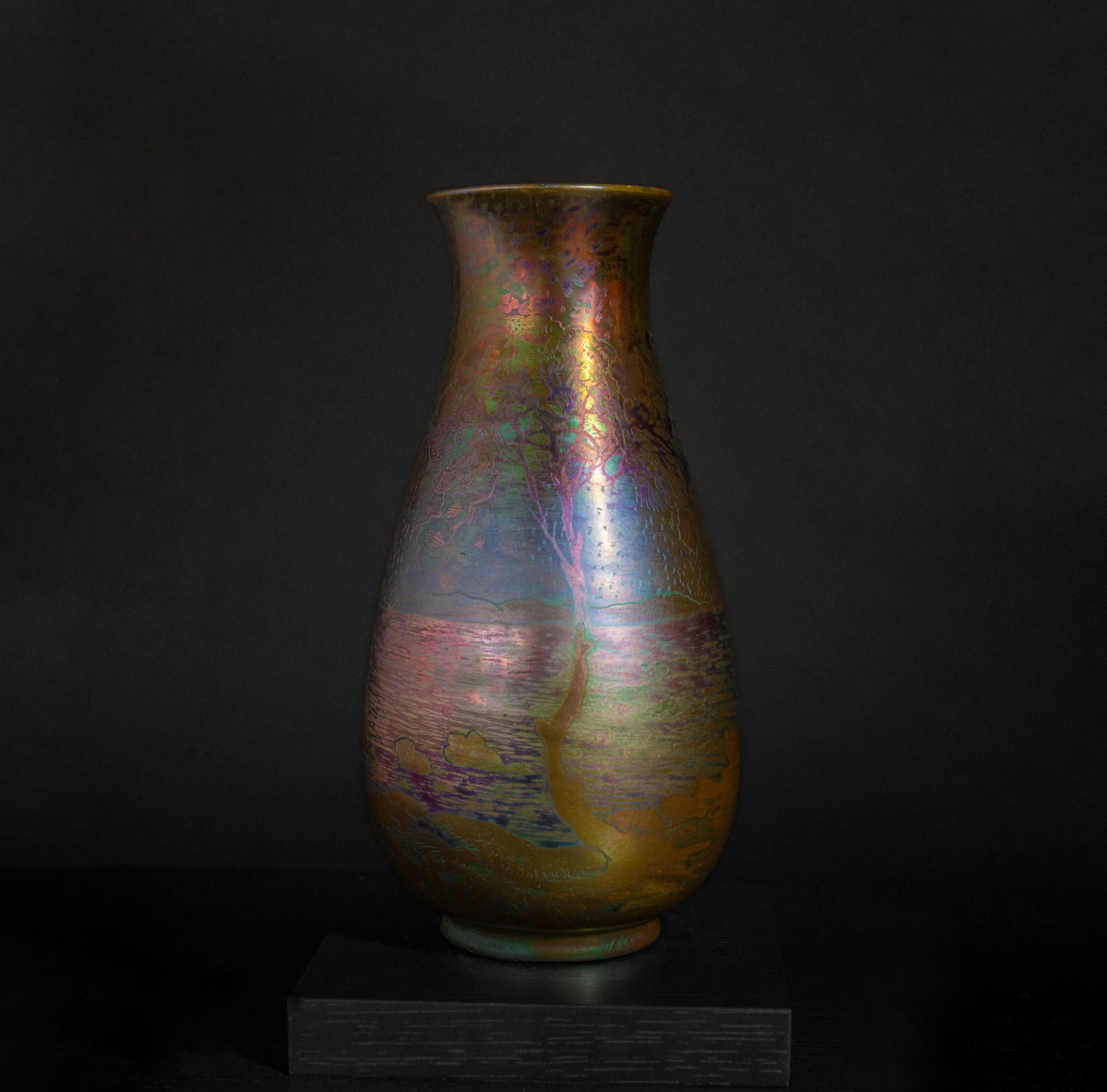 Massier, Landscape Vase,  c. 1900