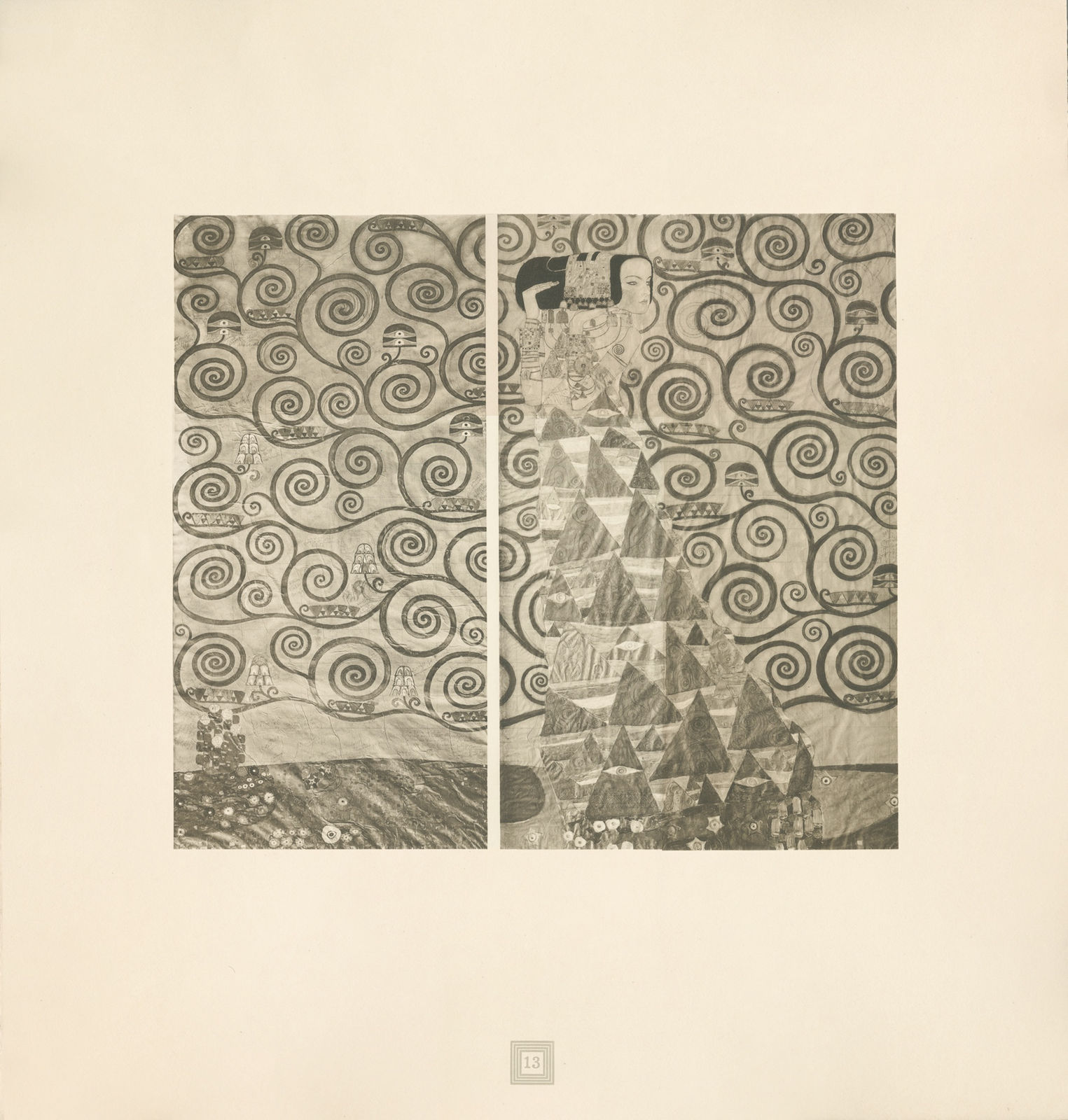 Gustav Klimt, The Tree of Life, from Studies for the Frieze at Palais, pt. 1,  1931