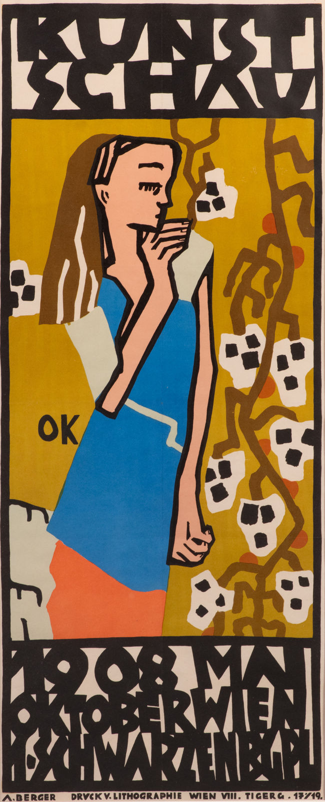 Oskar Kokoschka, Kunstschau Exhibition Poster (The Cotton Picker