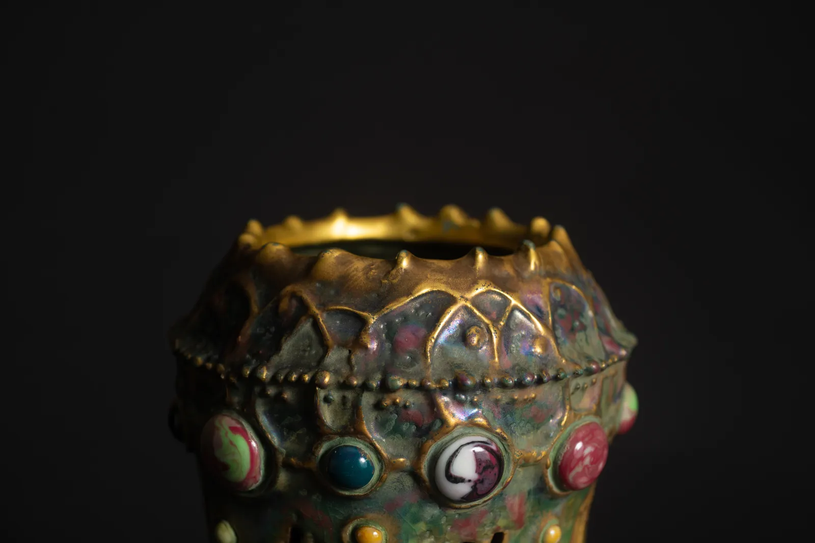 Amphora, Gres Bijou Series Lightning Bolt Vase,  1901-1902