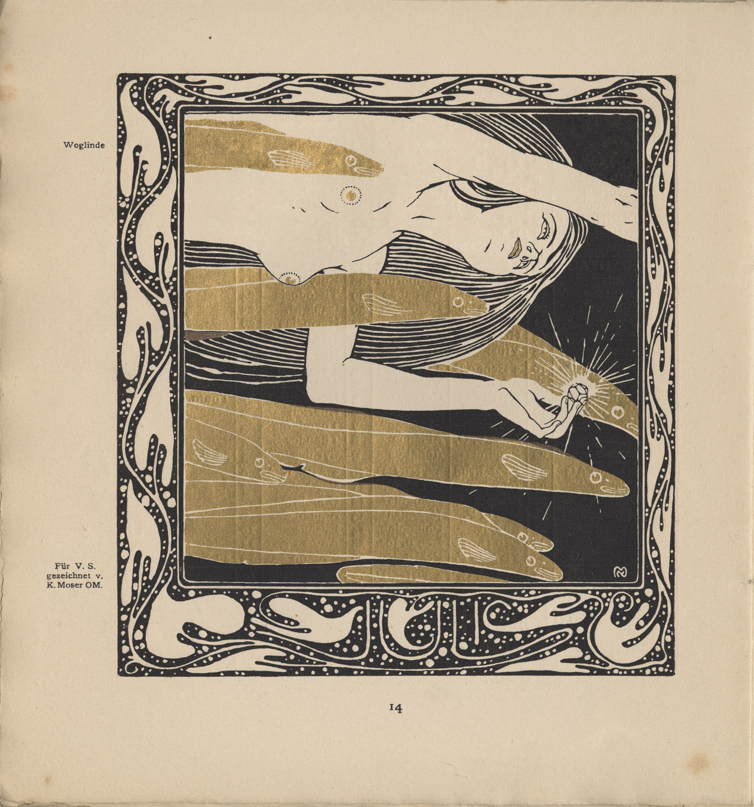 Koloman Moser, Away (Ver Sacrum Calendar, July),  1901